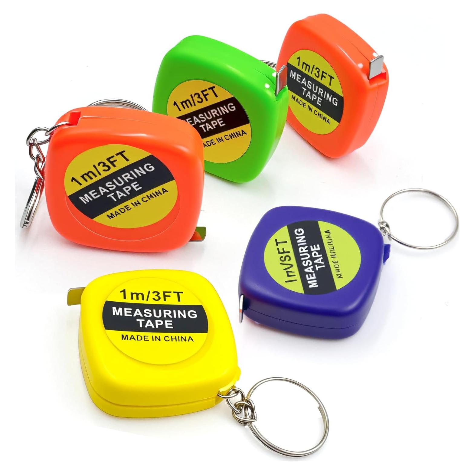 Llaveros Cinta Métrica PROLOSO 1m Retráctil Paquete 20 Unidades