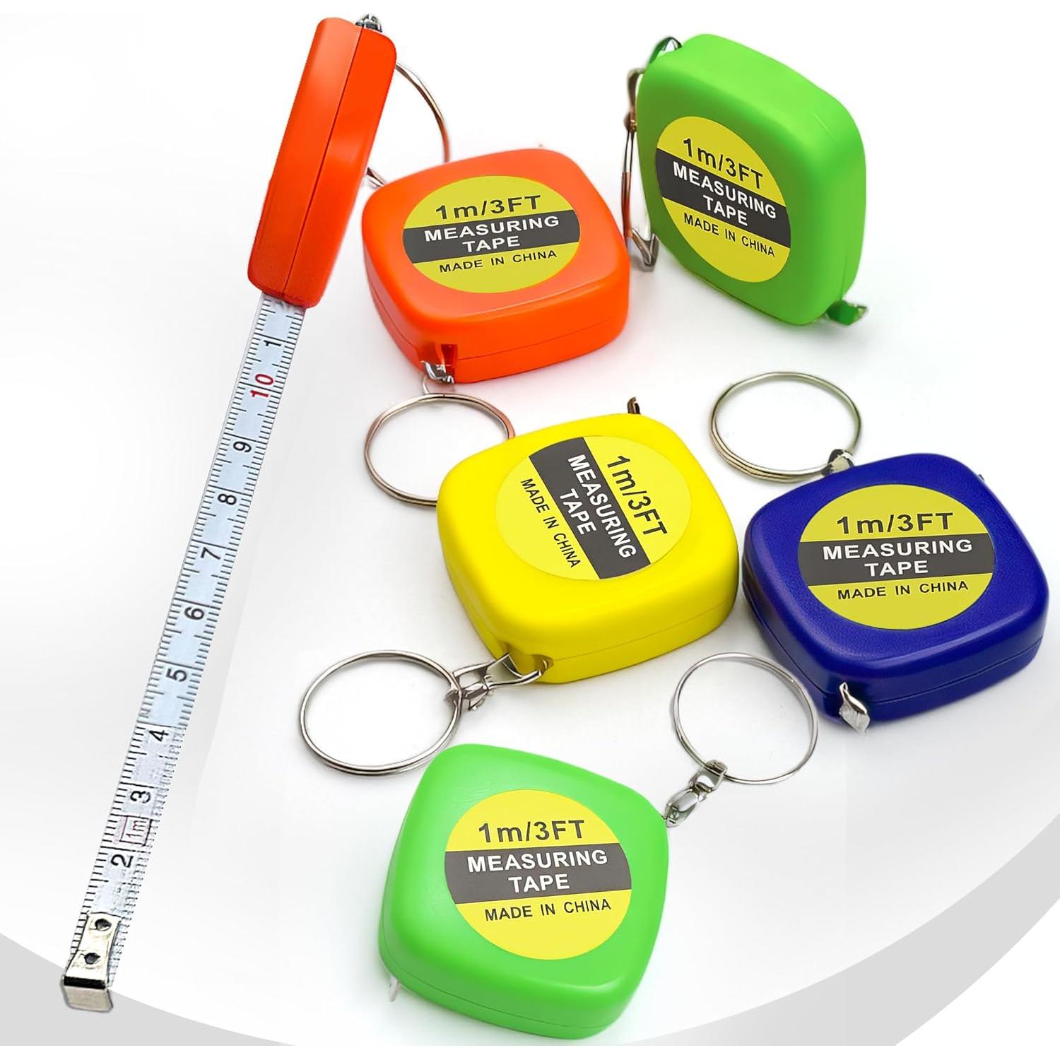 Llaveros Cinta Métrica PROLOSO 1m Retráctil Paquete 20 Unidades