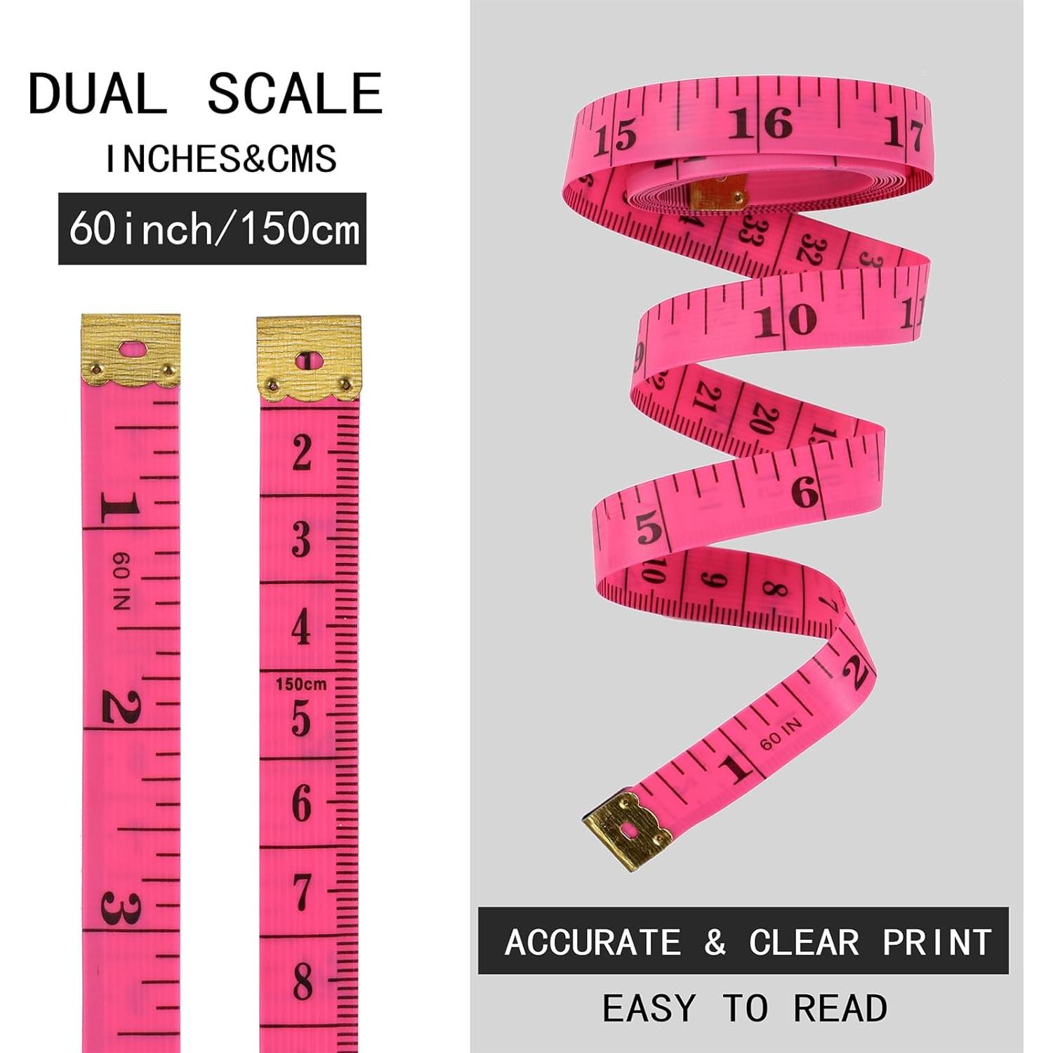 Paquete 6 Cintas Métricas Axiaxoq 120cm y 60cm Doble Cara