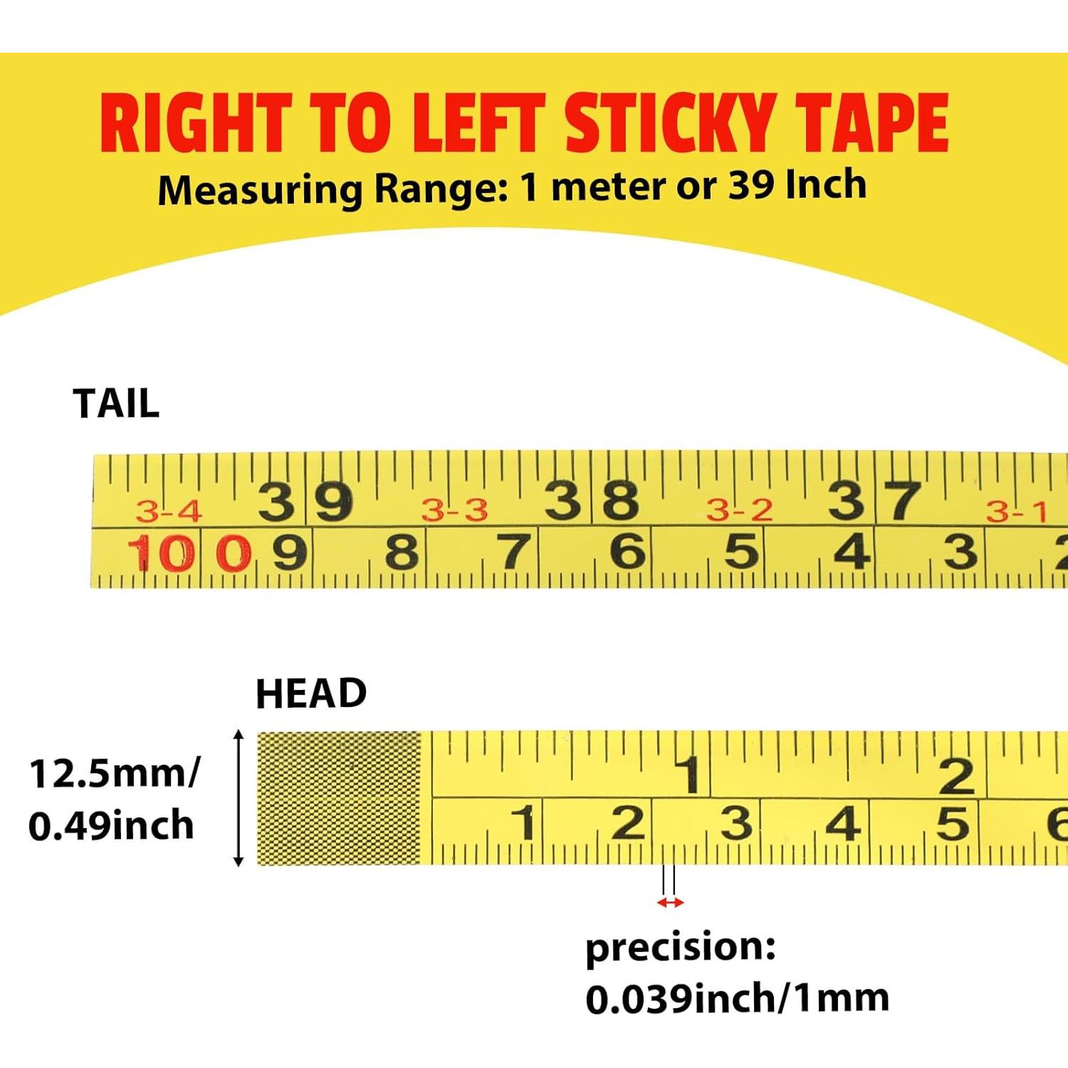 Cinta Métrica Autoadhesiva de Acero SynHHergyx 100cm 2 Pcs