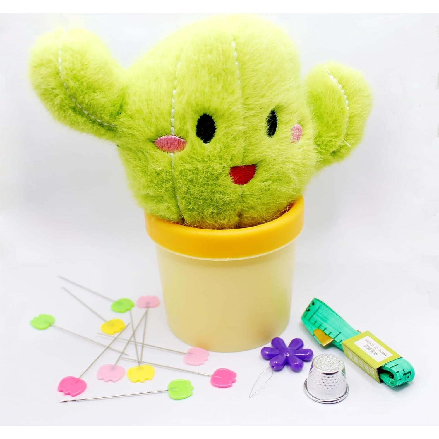 Juego de Costura Wefadingla Cactus con 50 Agujas y Accesorios