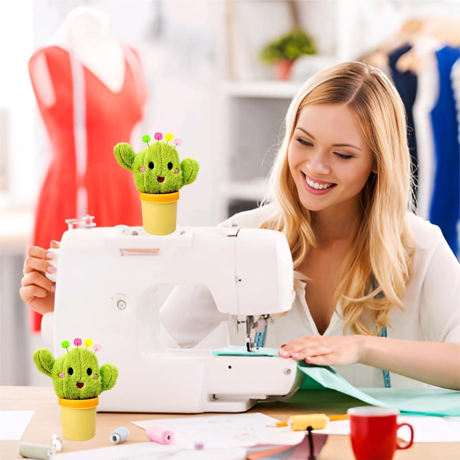 Juego de Costura Wefadingla Cactus con 50 Agujas y Accesorios