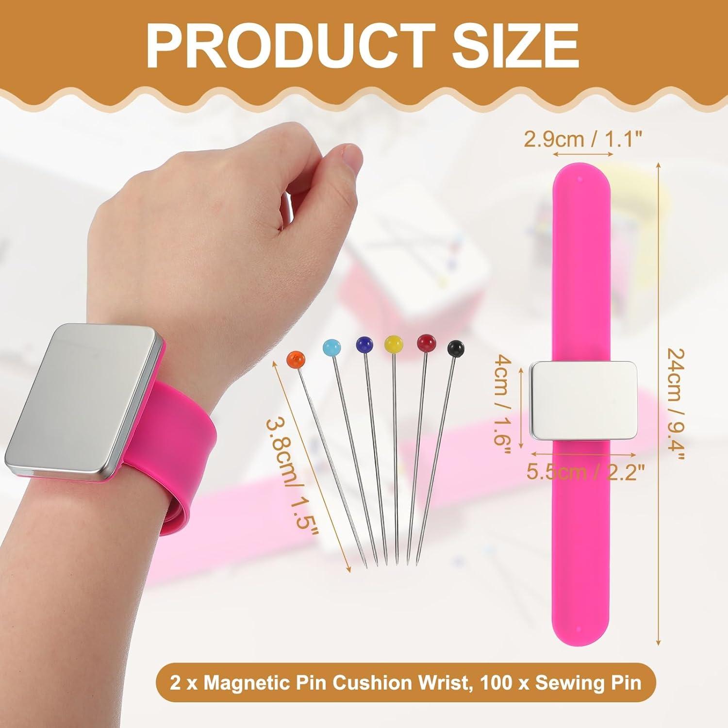 Cojines Magnéticos para Muñeca PATIKIL - 2 Pcs Rojo Rosa