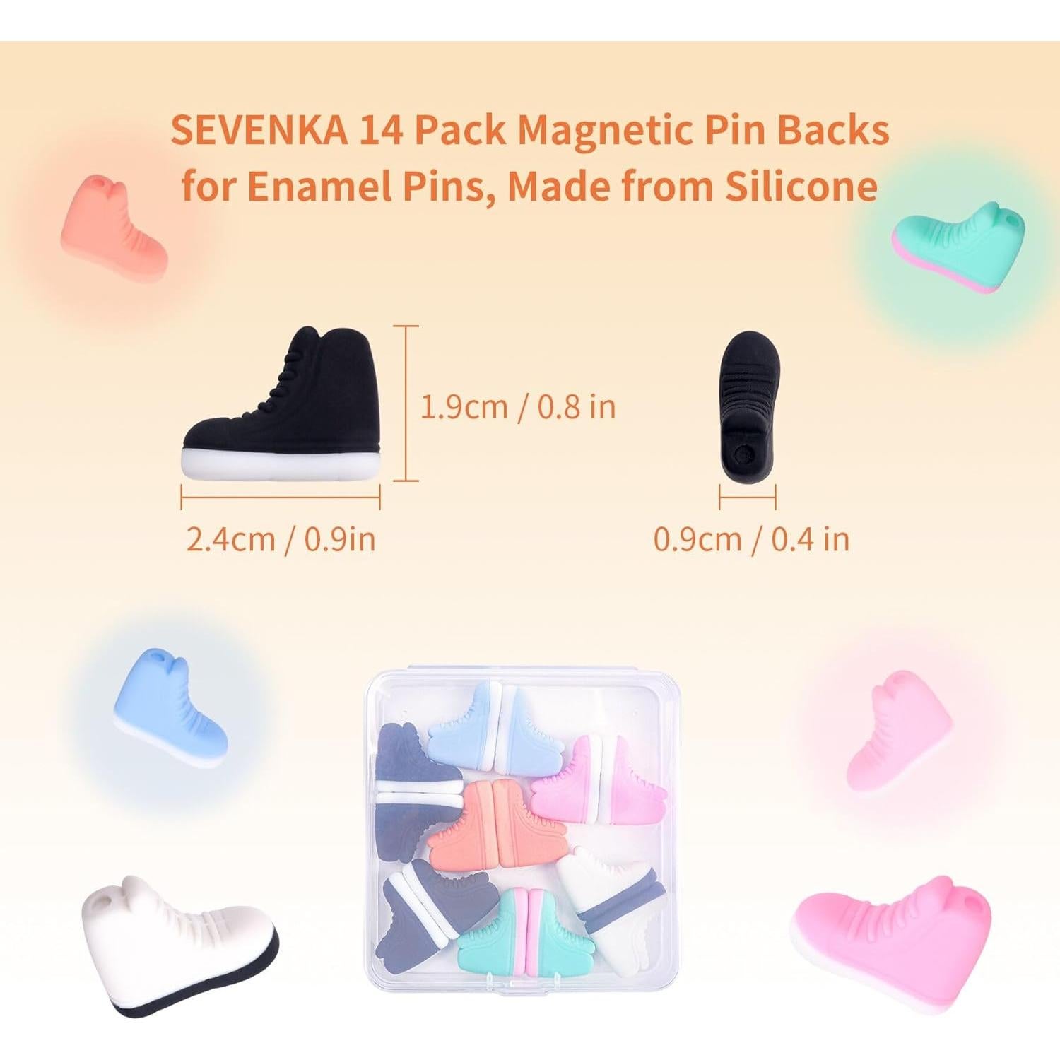 Soportes Magnéticos para Pines de Esmalte SEVENKA - 14 Piezas