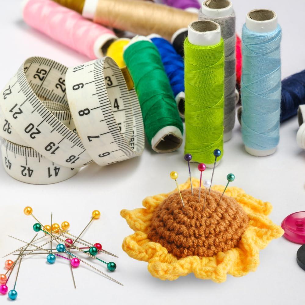 Almohadilla de Alfileres Girasol Wanshui 9x9 cm Tejida a Mano