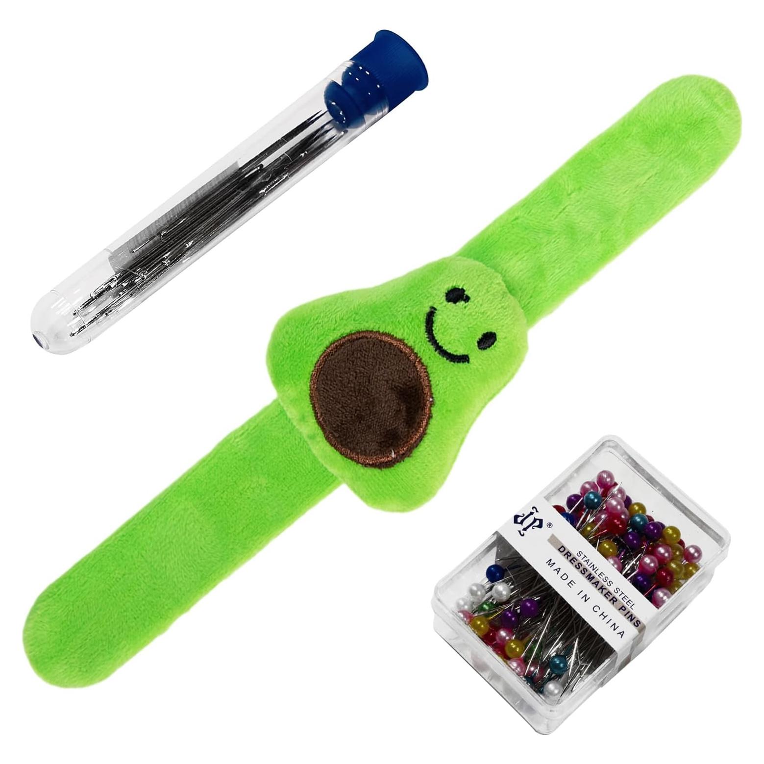 Almohadilla de Muñeca Naranja CREAWONDER con 80 Alfileres