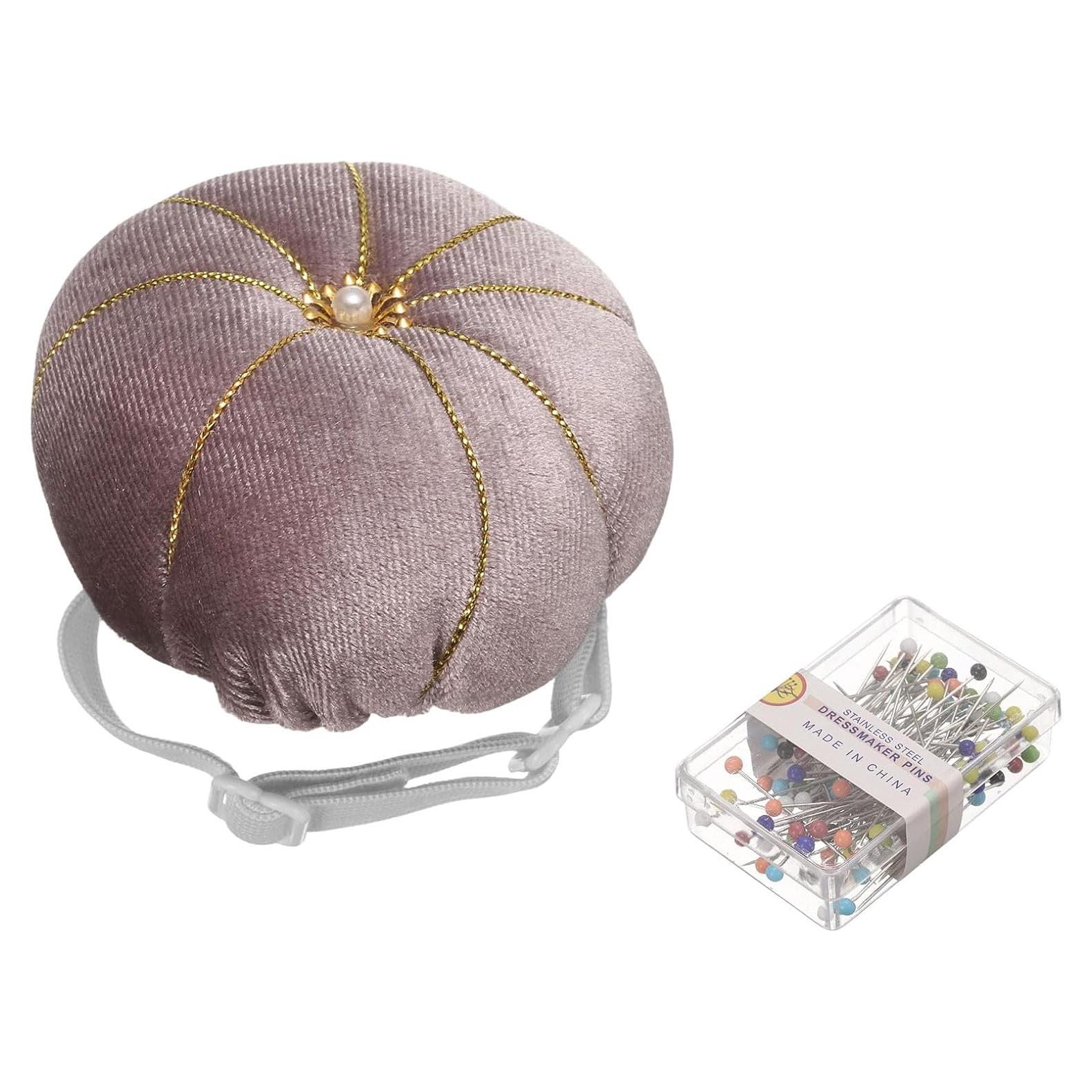 Almohadilla de Muñeca Harfington Gris con 100 Agujas para Costura