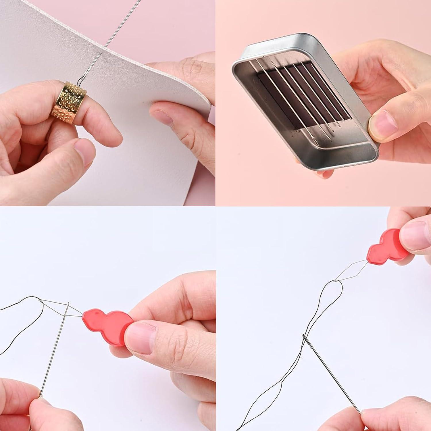 Juego de Agujas de Coser Yzzyemn 40 Piezas Ojo Grande