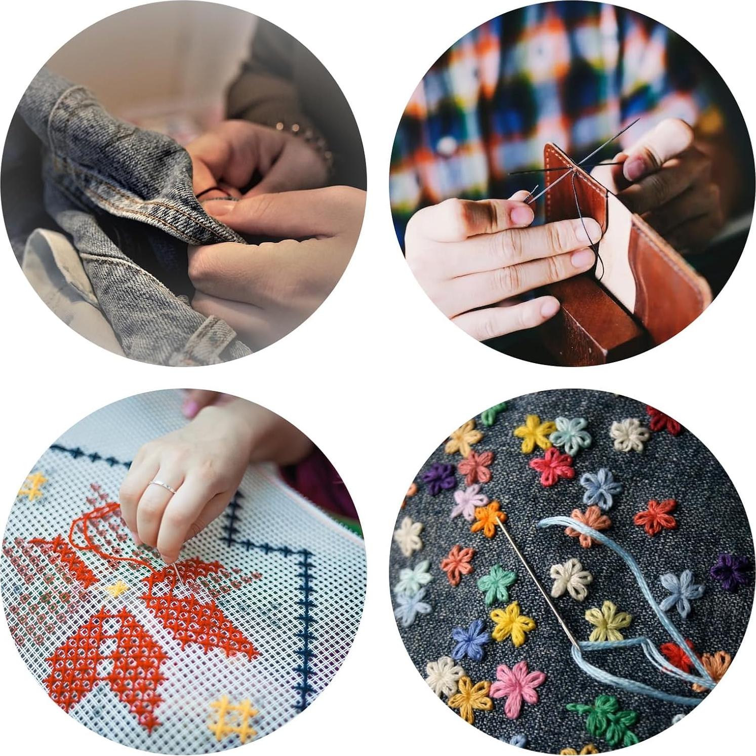 Juego de Agujas de Coser Yzzyemn 40 Piezas Ojo Grande