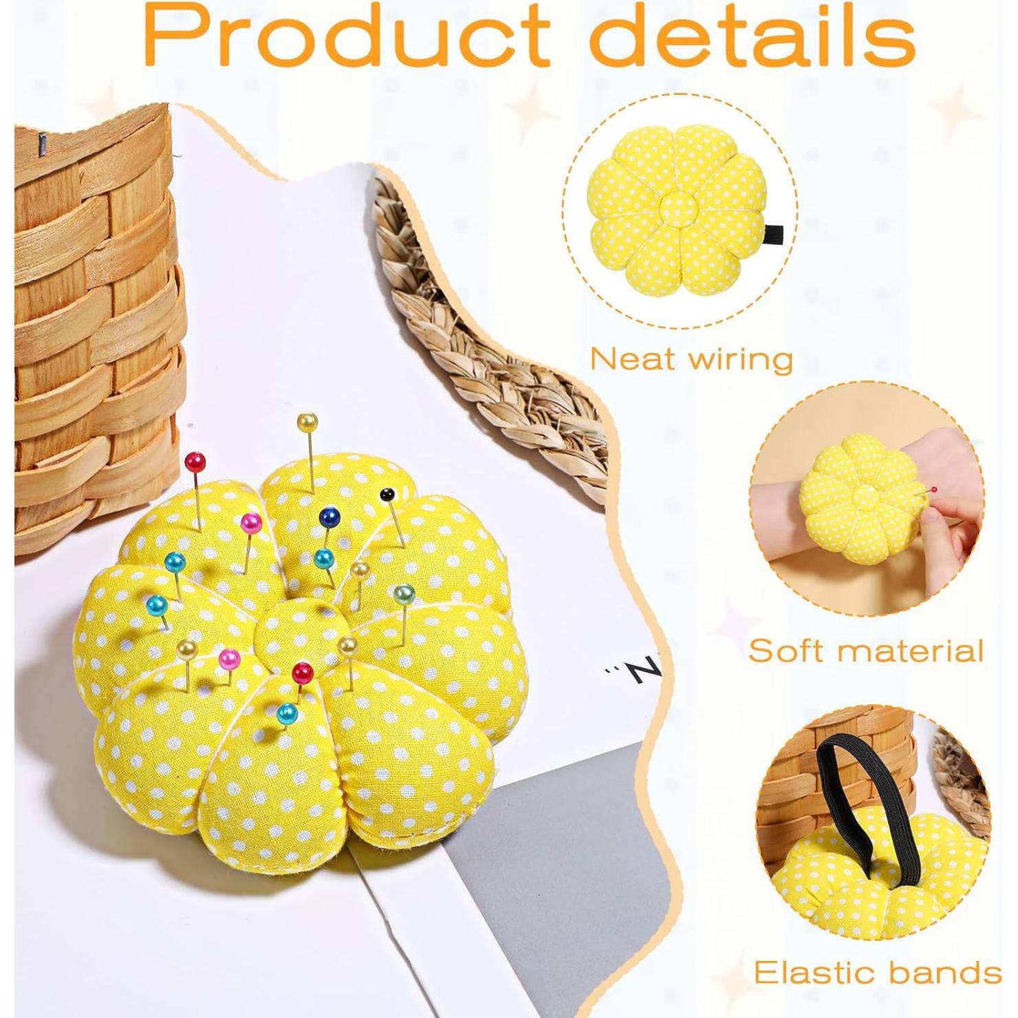 Almohadilla de Muñeca para Alfileres Alrhso Amarilla 9x9cm