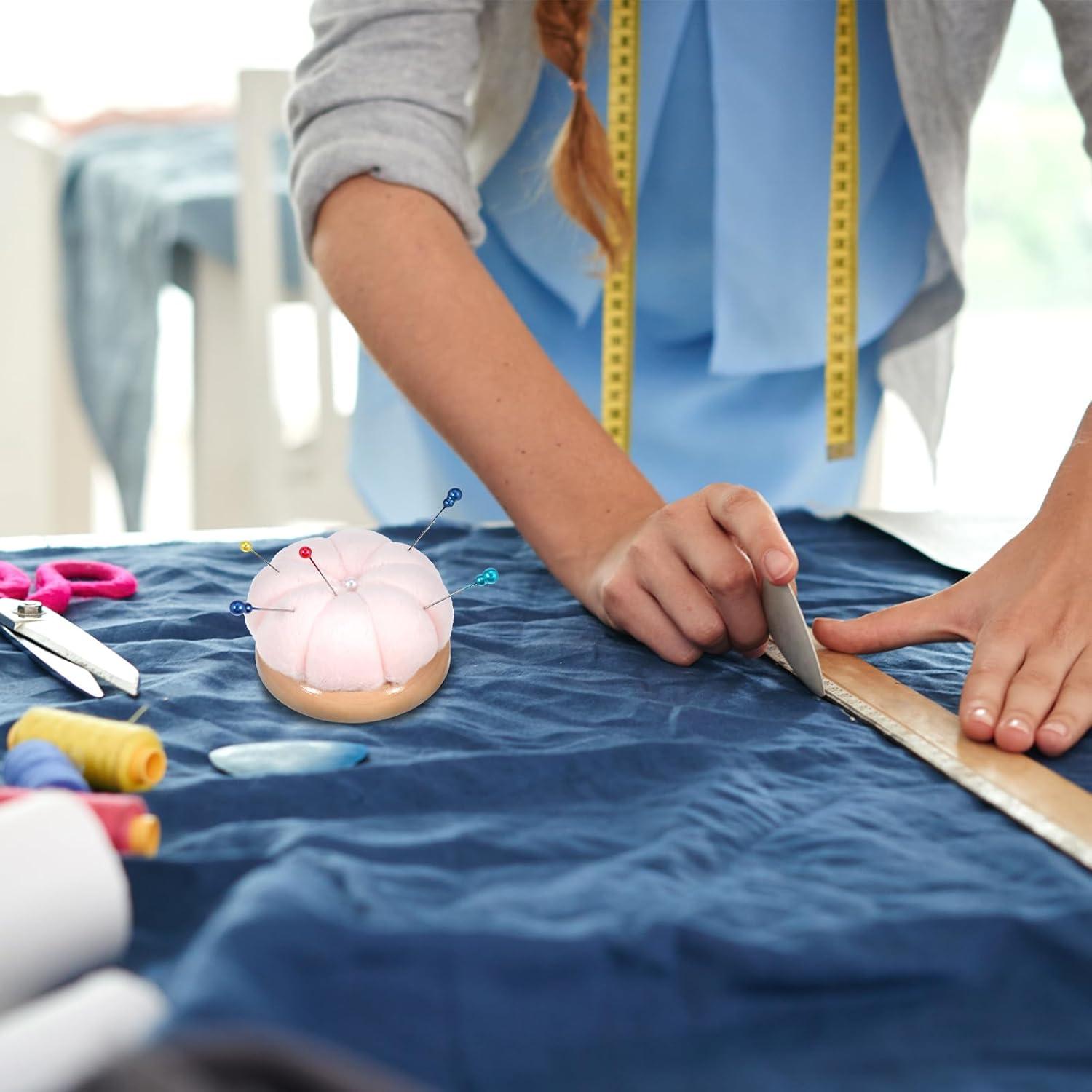 Almohadón de Agujas Mozeat Lens Rosa Claro 7cm para Costura