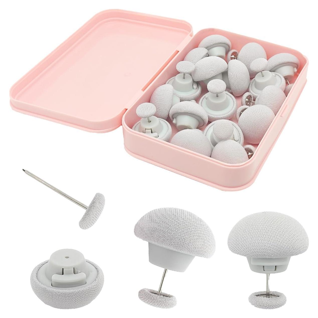 20 Clips de Edredón Naturahand con Caja de Almacenamiento Gris