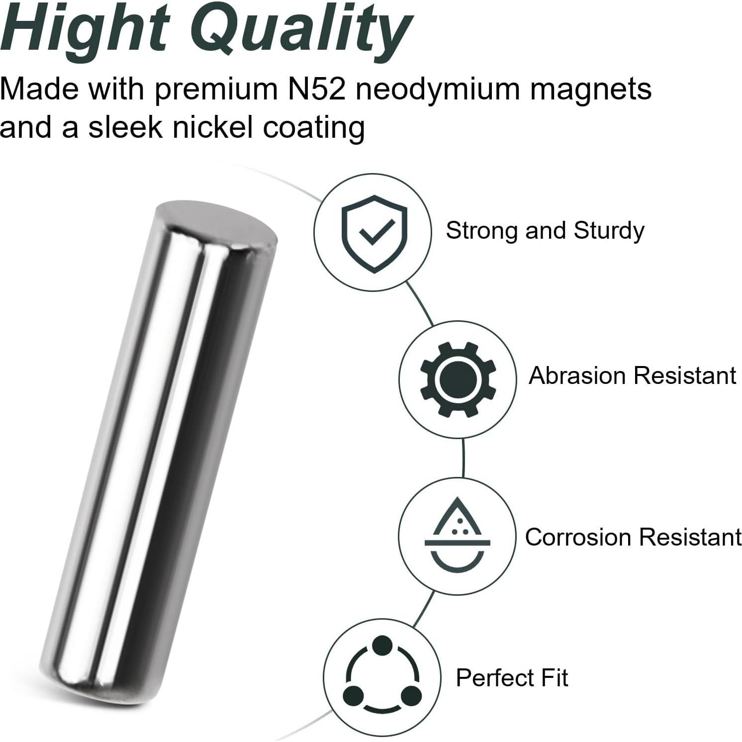 Imanes de Alineación de Agujas Antrys - Paquete de 2, 1.27 cm