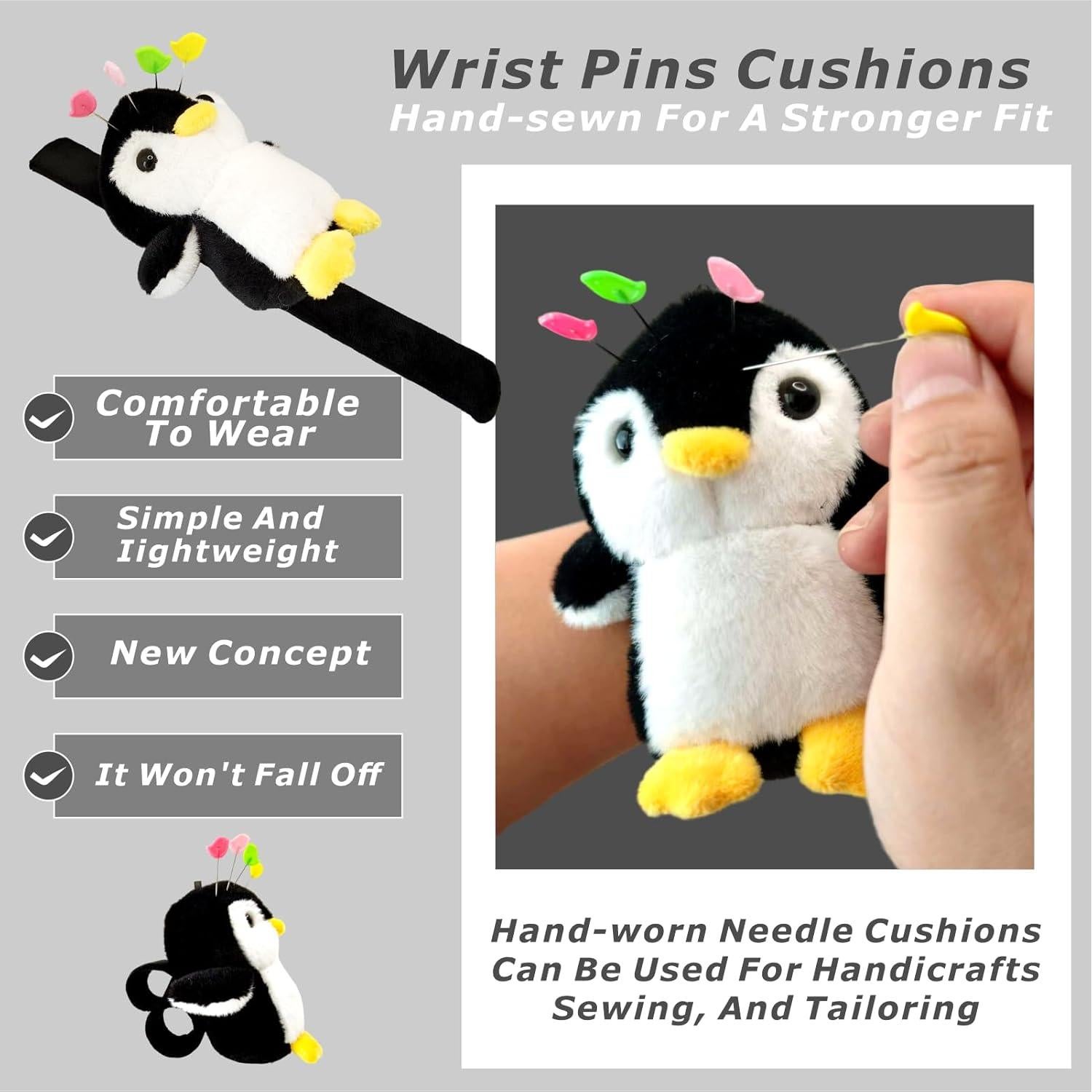 Kit de Costura Almohadilla Pingüino Wefadingla con 50 Agujas