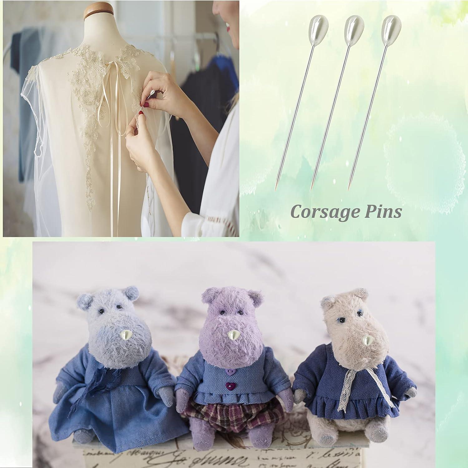 200 Alfileres de Corsage Hovesty con Cabeza de Perla Blanca