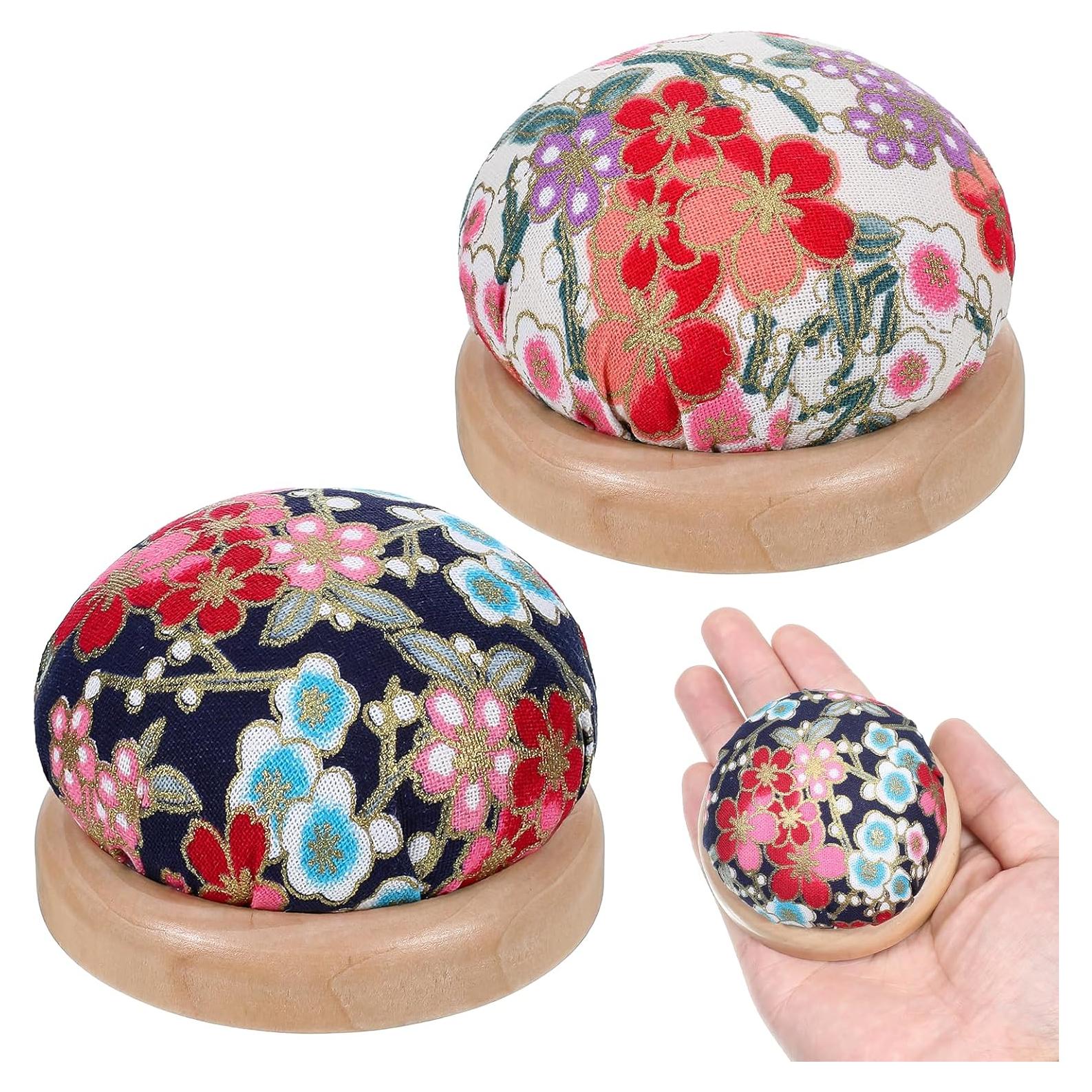 2 Almohadillas para Alfileres QfwdfcTrenz Madera Púrpura Rosa