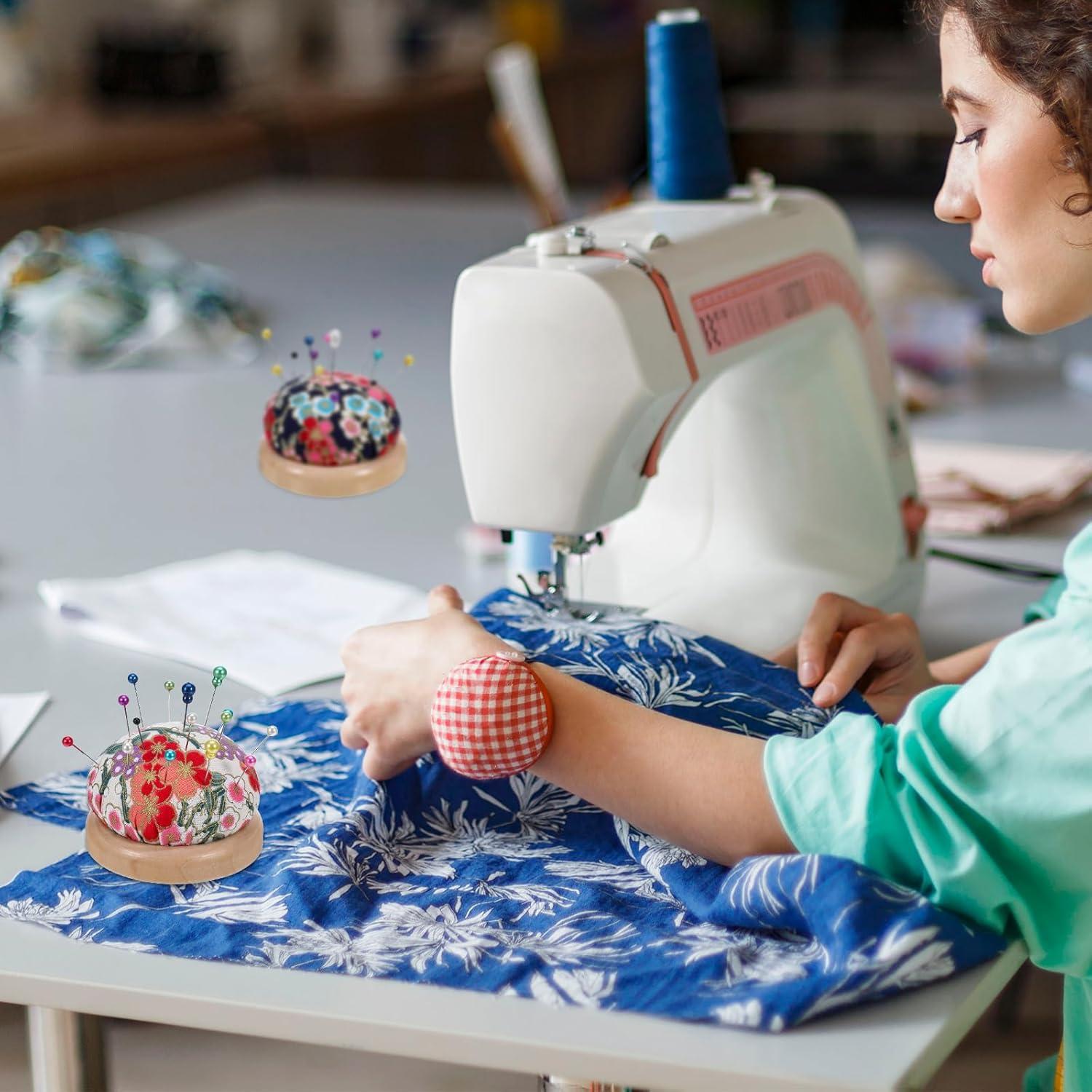2 Almohadillas para Alfileres QfwdfcTrenz Madera Púrpura Rosa