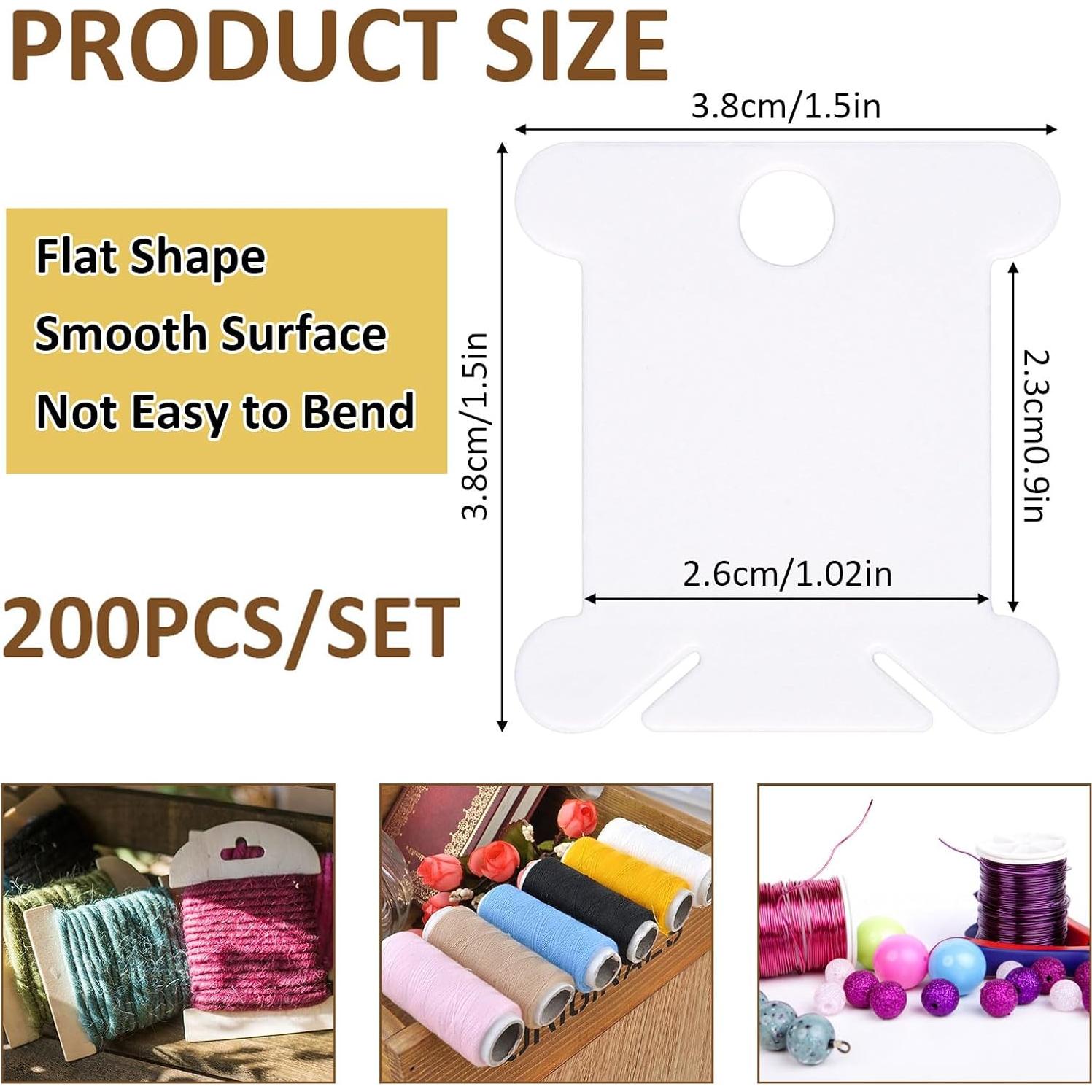 200 Bobinas de Hilo de Bordado Okxiri - Organizador Plástico