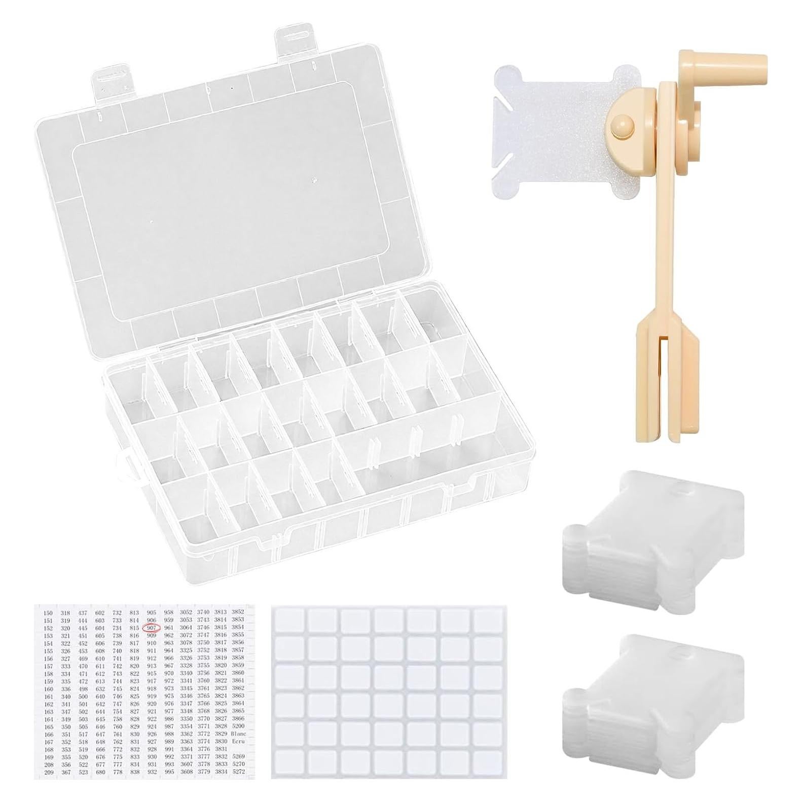 Organizador de Hilo de Bordado GAQWOK con 24 Compartimentos