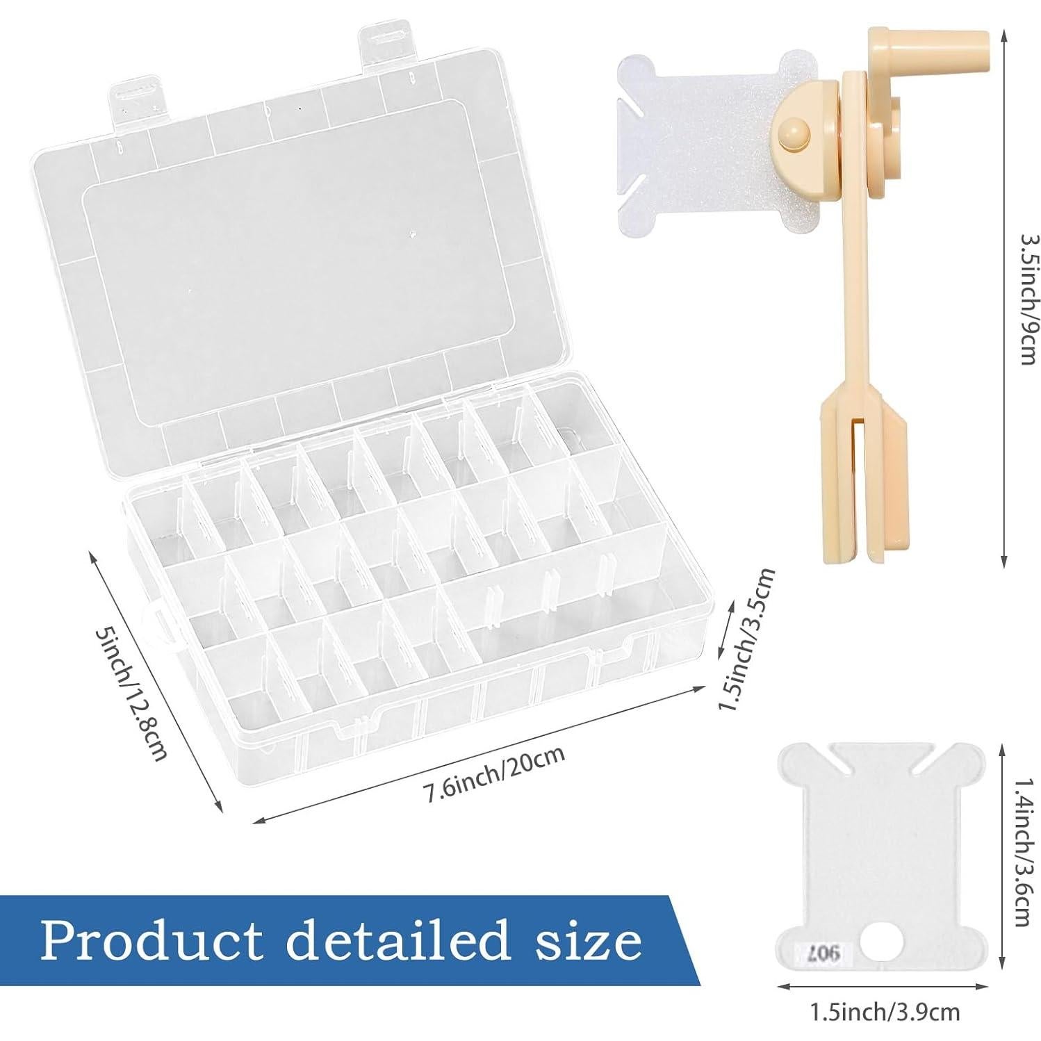 Organizador de Hilo de Bordado GAQWOK con 24 Compartimentos