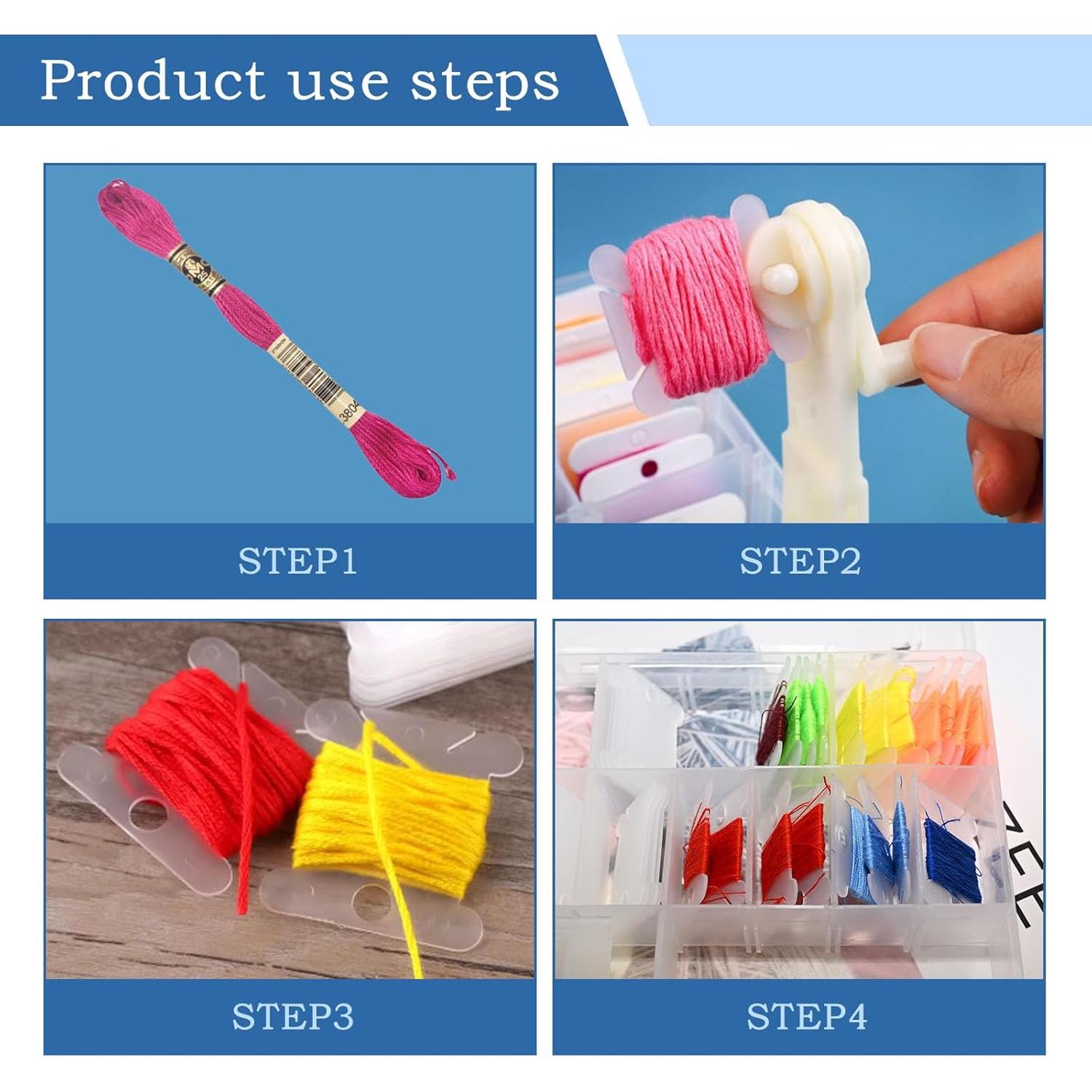 Organizador de Hilo de Bordado GAQWOK con 24 Compartimentos