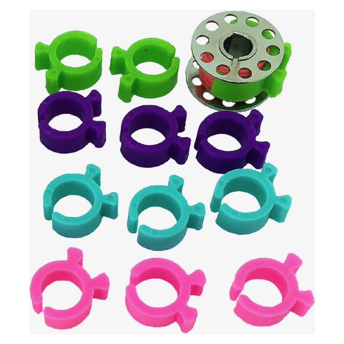 Conjunto de 12 Sujetadores de Bobinas PeavyTailor - Clips Organizador de Hilo