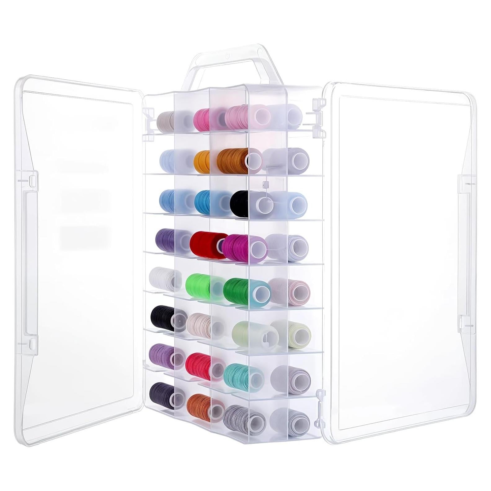 Organizador de Costura Mekueeex 46 Compartimentos Transparente