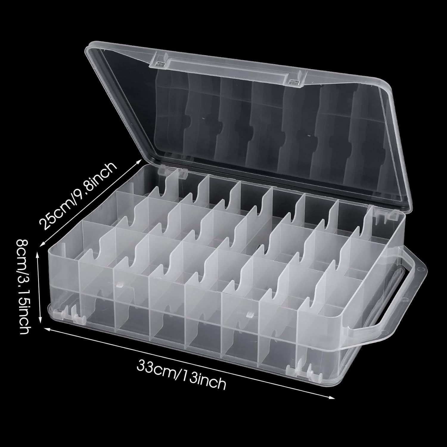 Organizador de Costura Mekueeex 46 Compartimentos Transparente