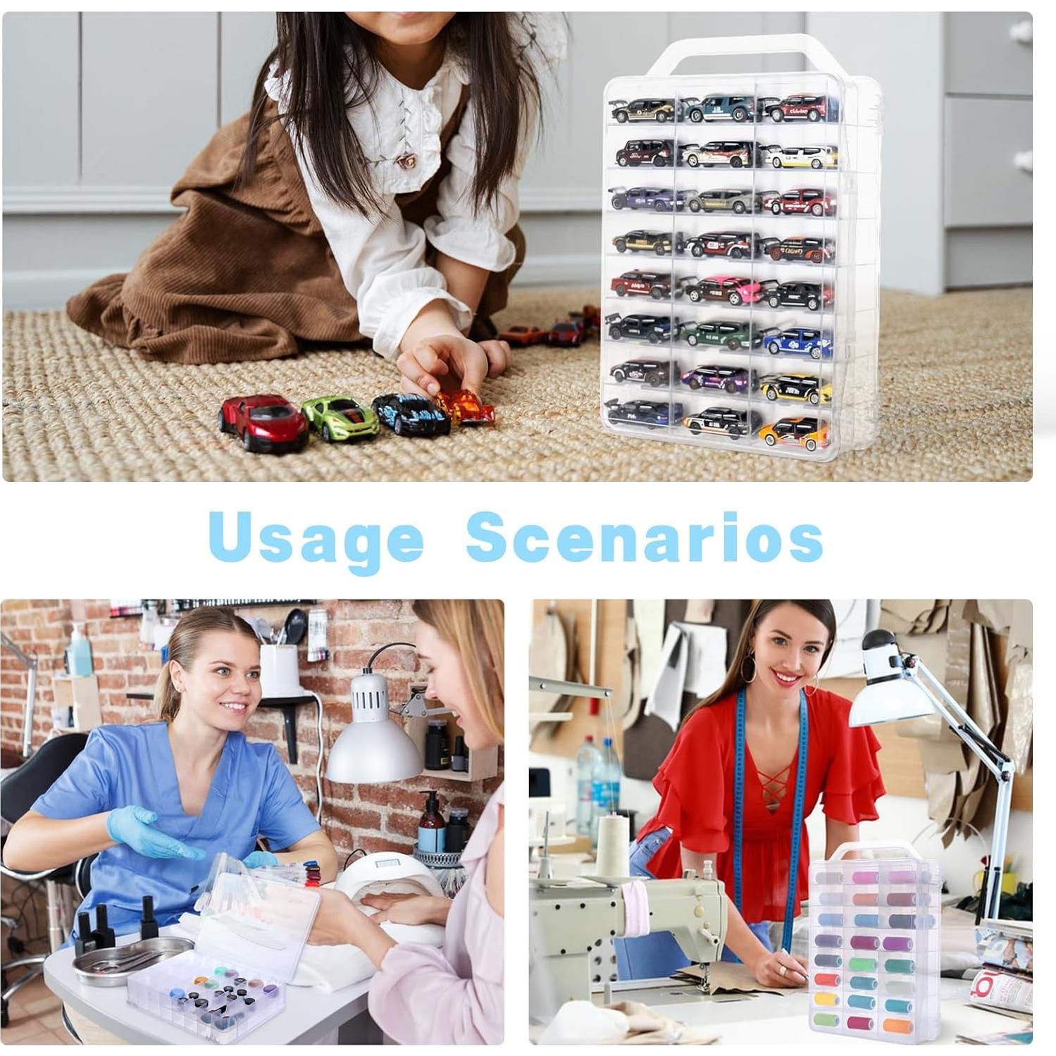 Organizador de Costura Mekueeex 46 Compartimentos Transparente