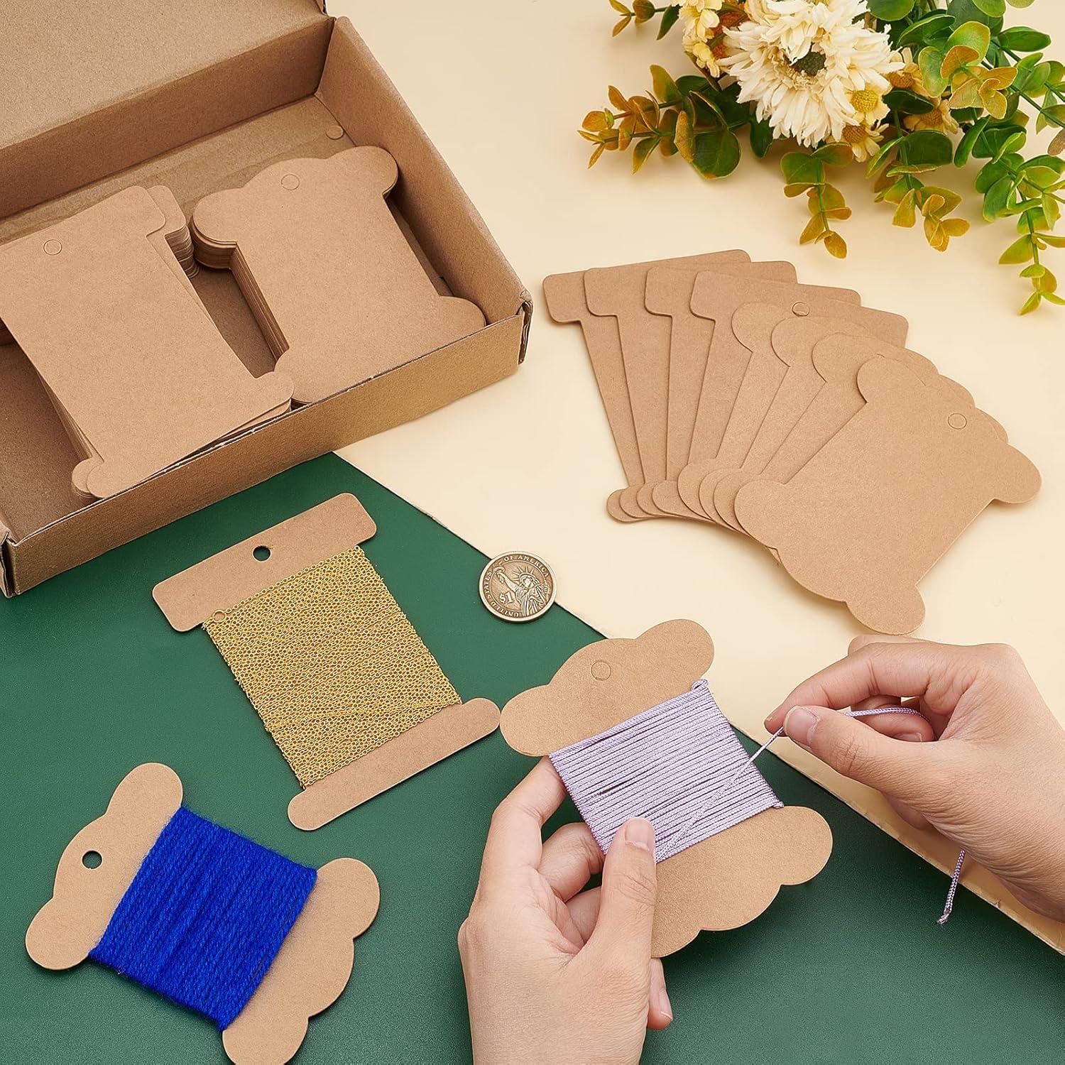 Organizador de Hilo PH PandaHall 80pcs Papel Kraft 10.1x7.7cm