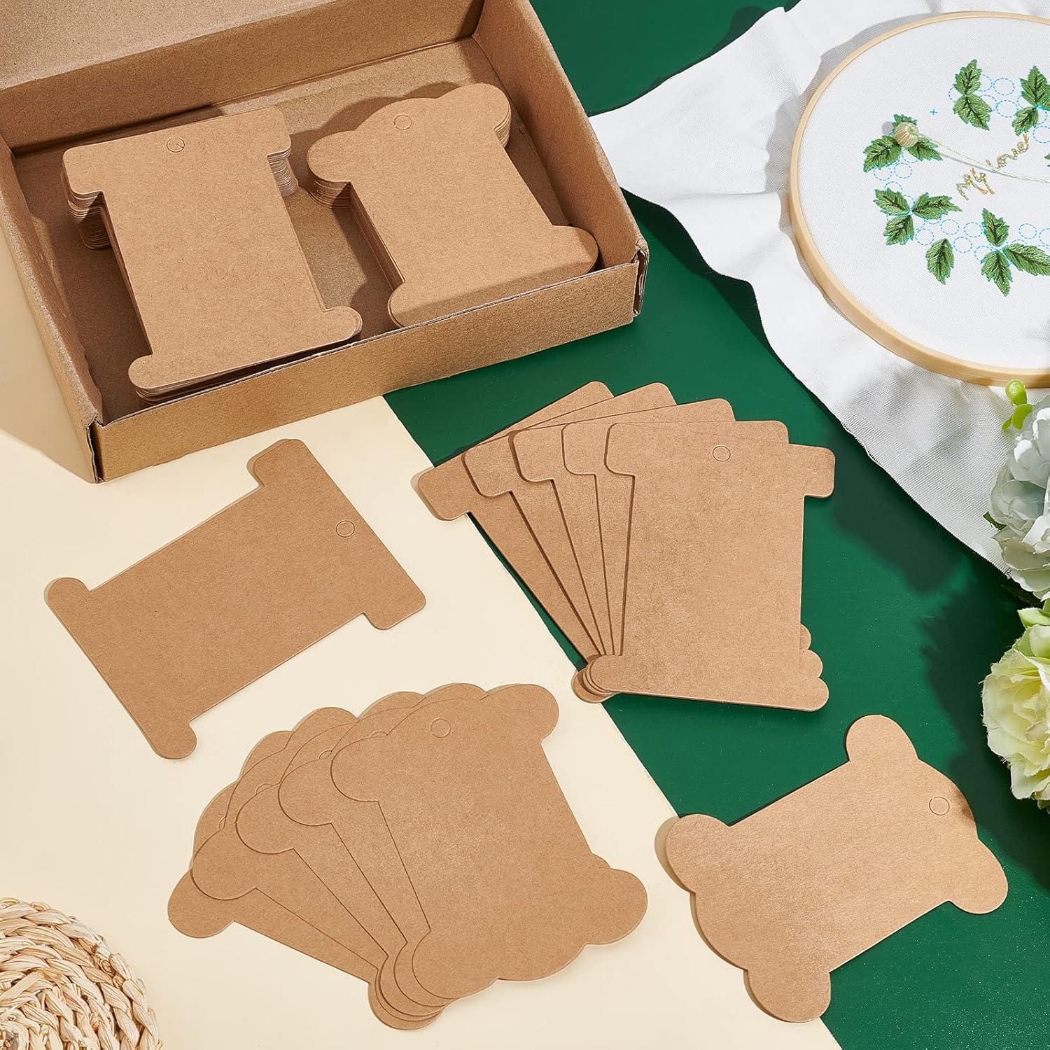 Organizador de Hilo PH PandaHall 80pcs Papel Kraft 10.1x7.7cm