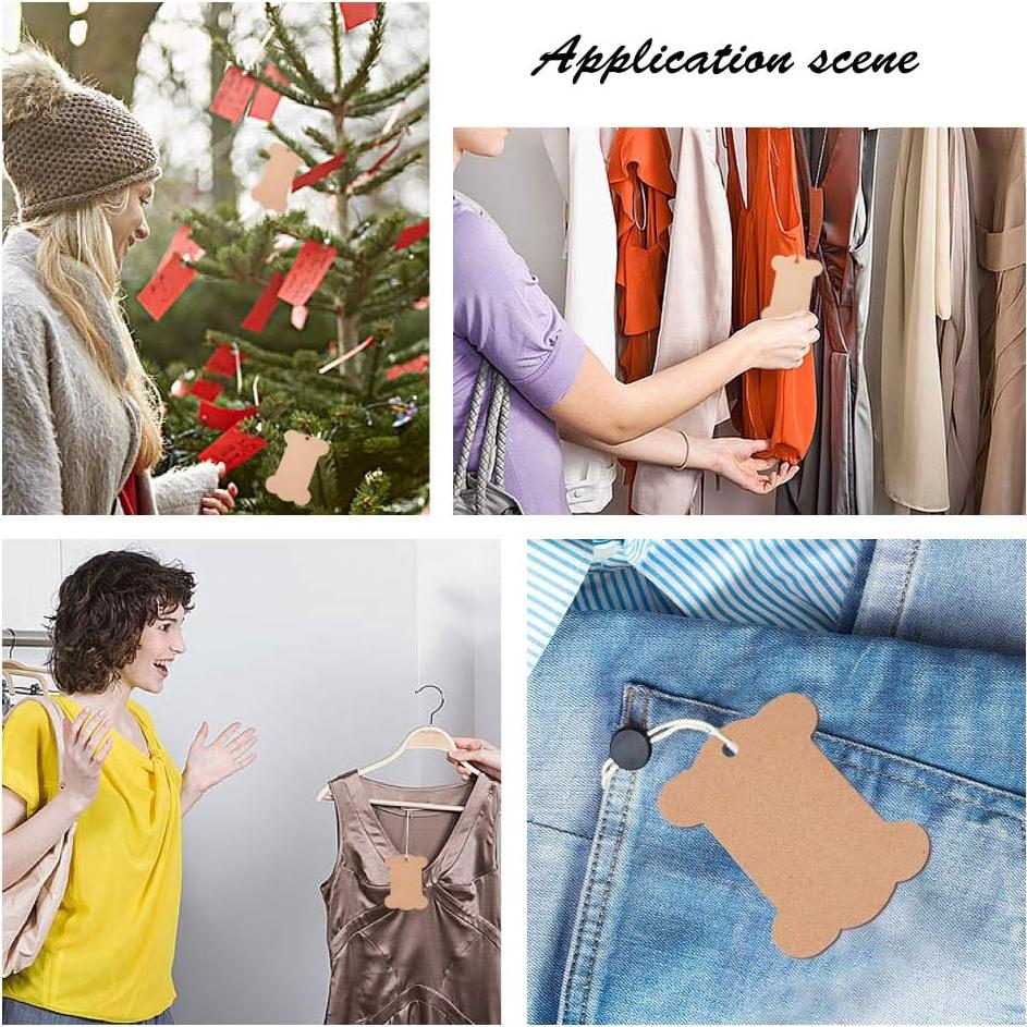 Organizador de Hilo PH PandaHall 80pcs Papel Kraft 10.1x7.7cm