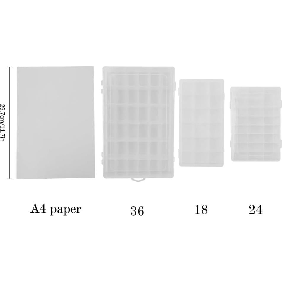 Caja Organizadora de Plástico OALCQ 24 Compartimentos 19.56x13.97cm