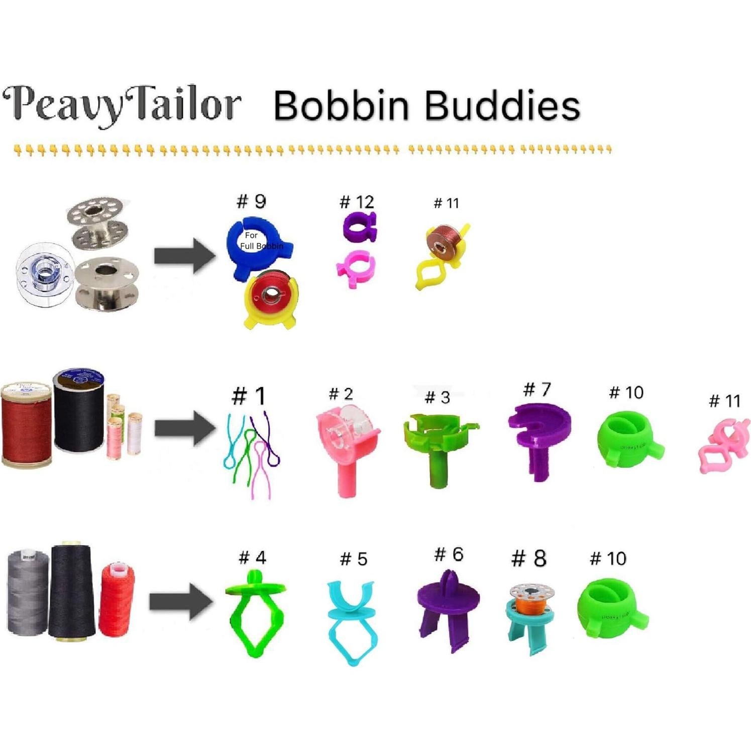 PeavyTailor 54 Sujetadores de Bobina Clips para Hilo