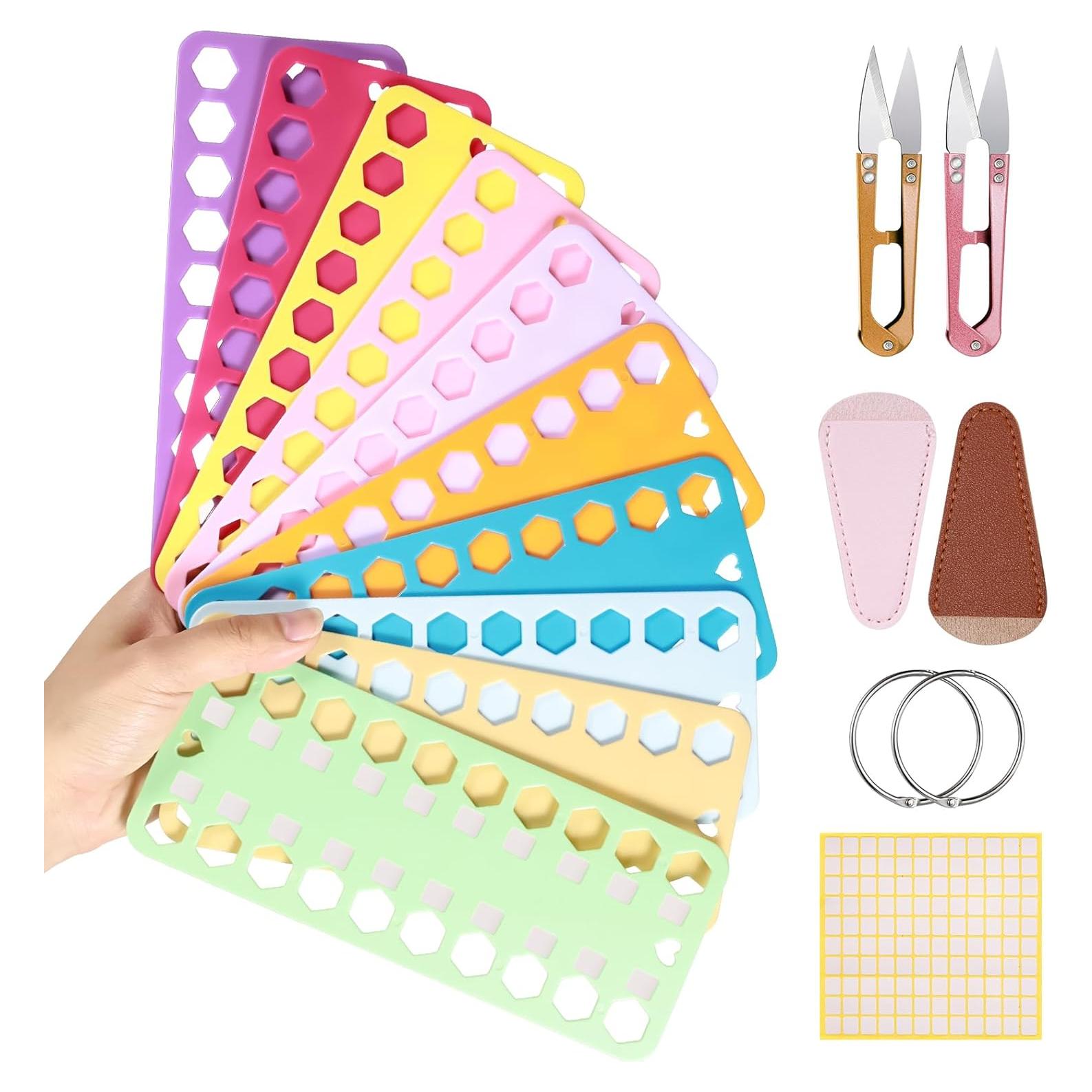 Organizador de Hilo de Bordado IWGVVEEM 10 Pcs con Tijeras