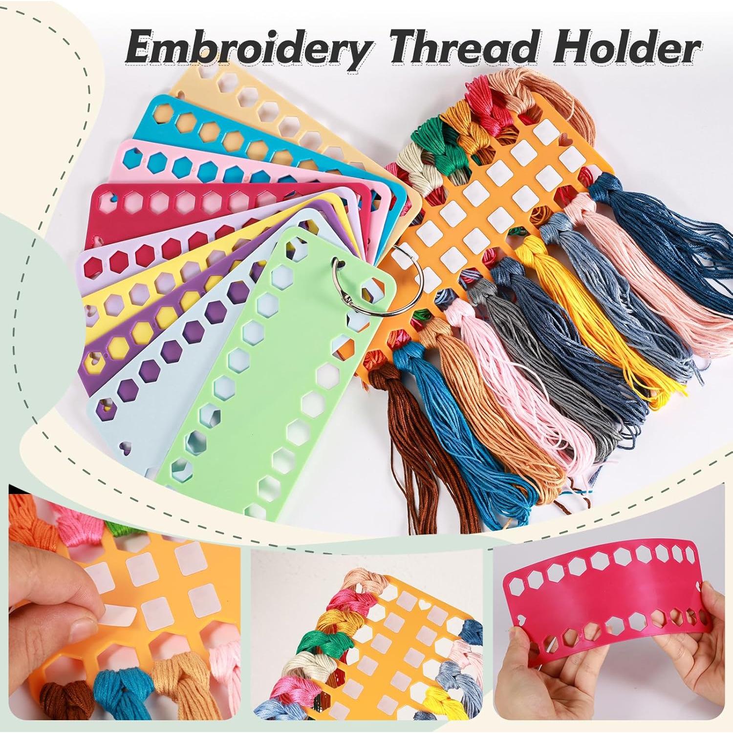 Organizador de Hilo de Bordado IWGVVEEM 10 Pcs con Tijeras