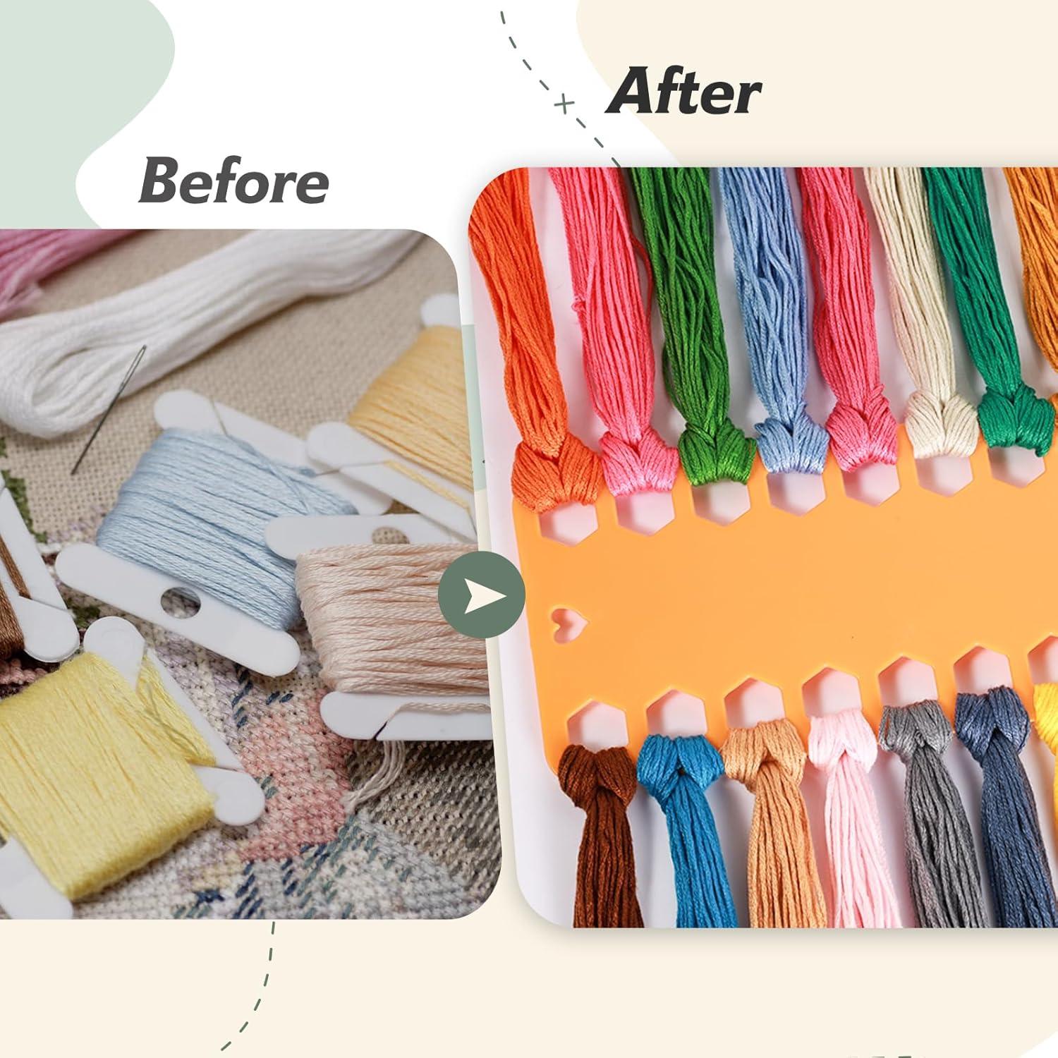 Organizador de Hilo de Bordado IWGVVEEM 10 Pcs con Tijeras