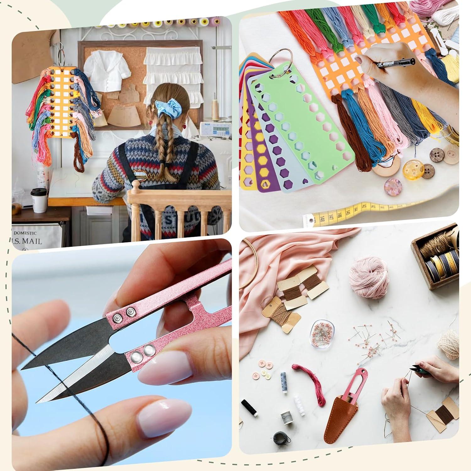 Organizador de Hilo de Bordado IWGVVEEM 10 Pcs con Tijeras