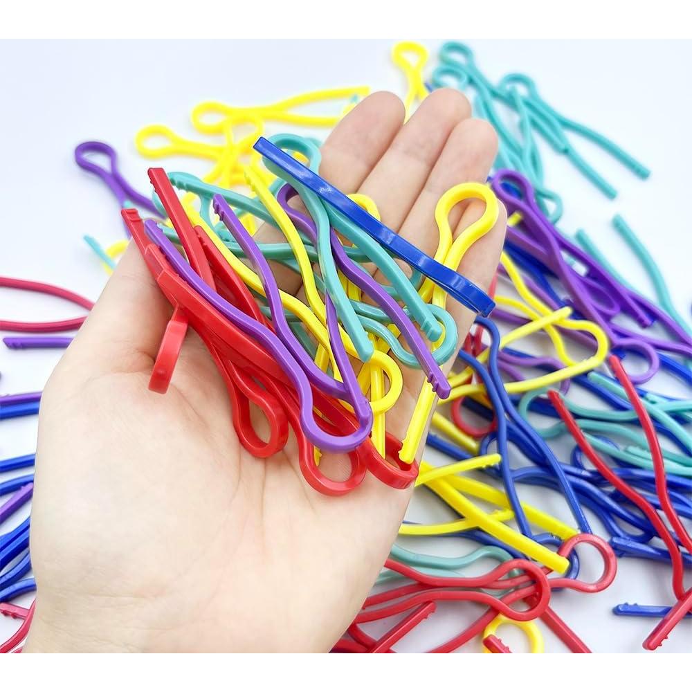 100 Sujetadores de Bobinas de Hilo Metulip 5 Colores Organizador