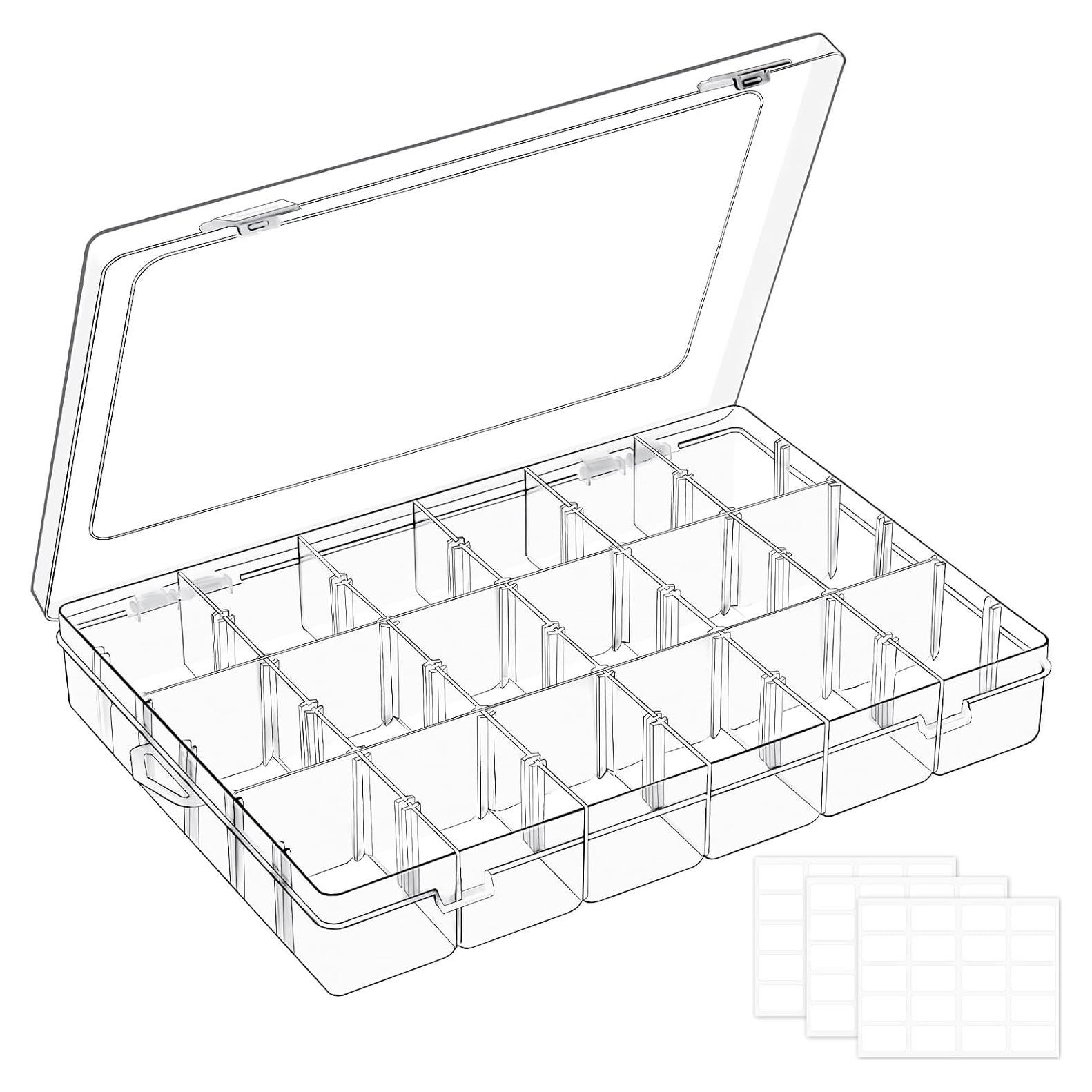 Caja organizadora de plástico Mauproy 18 compartimentos 27.4x19.3cm