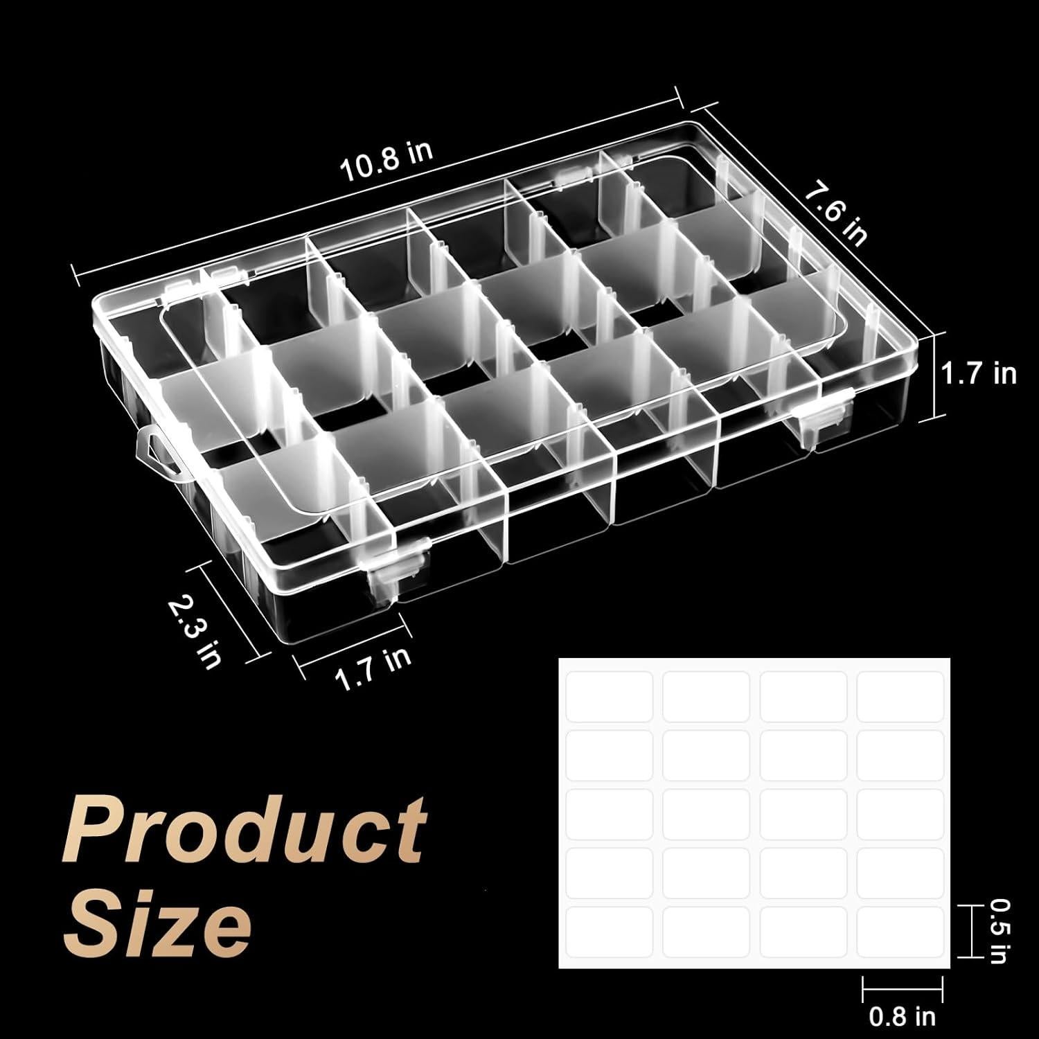 Caja organizadora de plástico Mauproy 18 compartimentos 27.4x19.3cm
