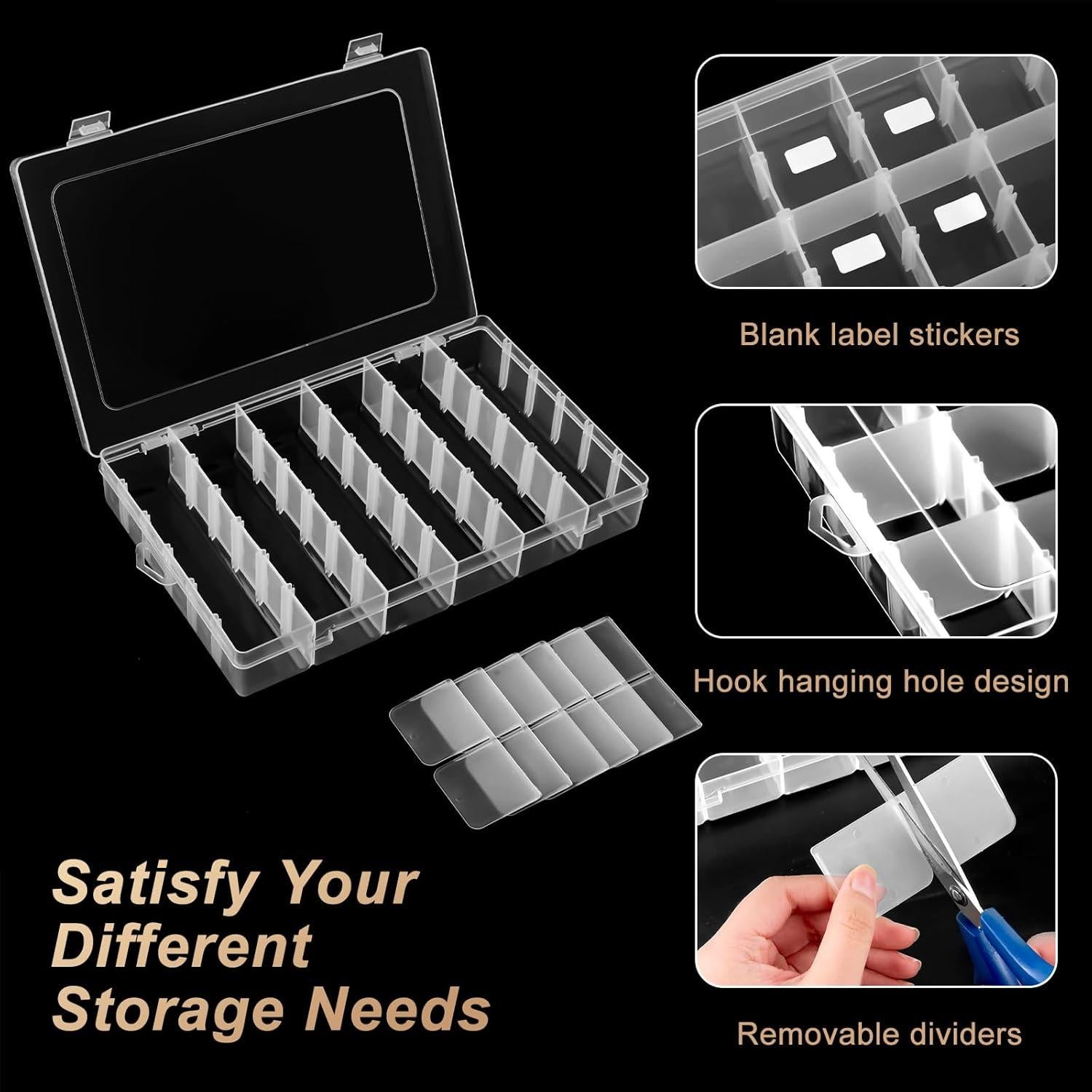 Caja organizadora de plástico Mauproy 18 compartimentos 27.4x19.3cm