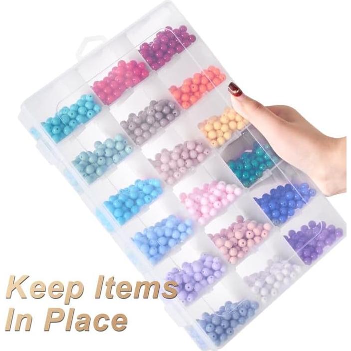 Caja organizadora de plástico Mauproy 18 compartimentos 27.4x19.3cm