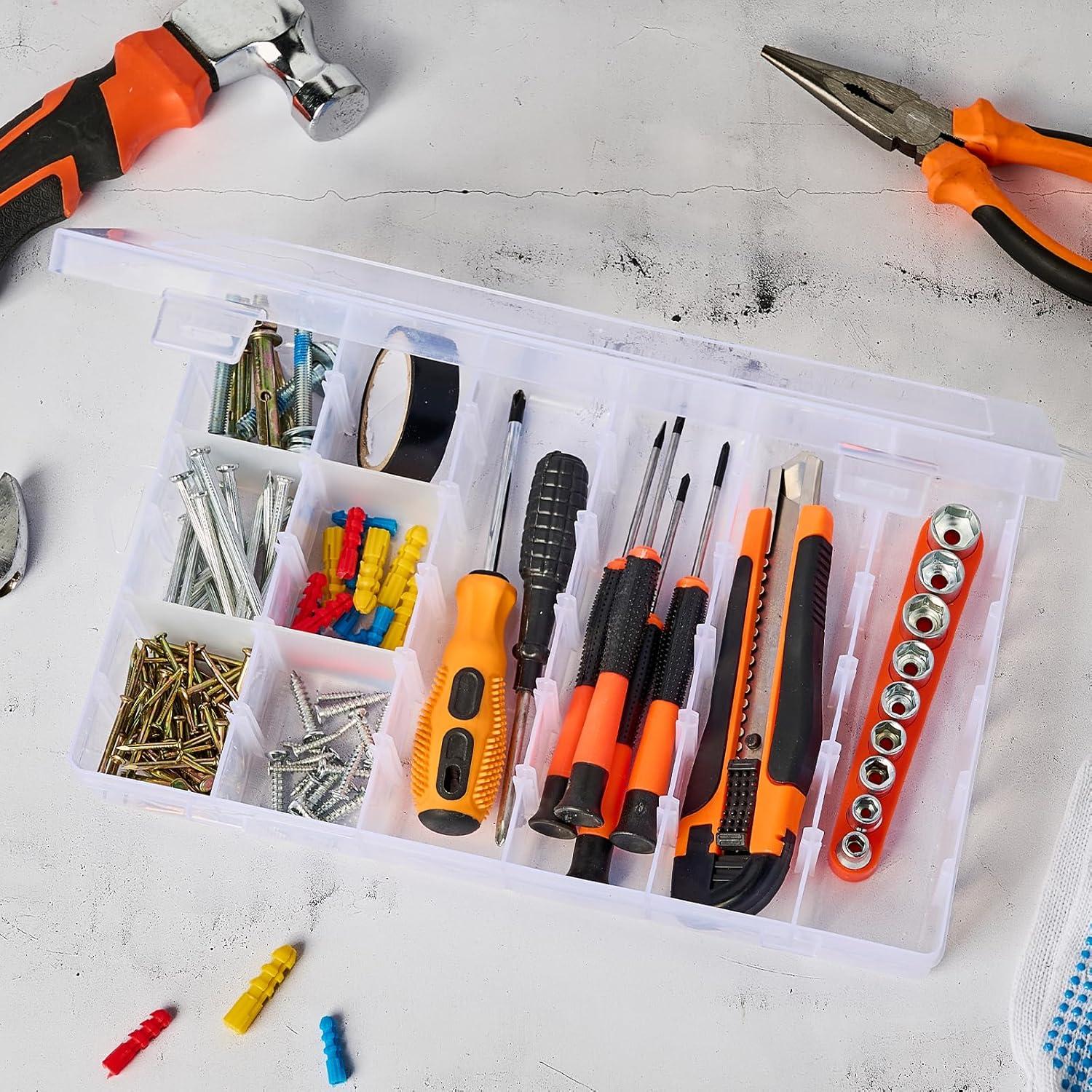 Caja organizadora de plástico Mauproy 18 compartimentos 27.4x19.3cm