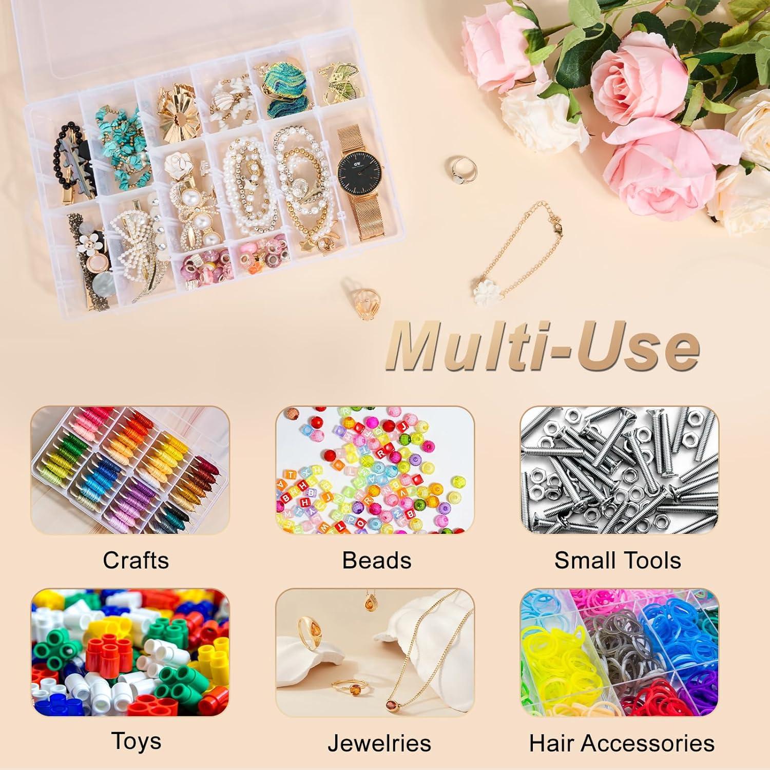 Caja organizadora de plástico Mauproy 18 compartimentos 27.4x19.3cm