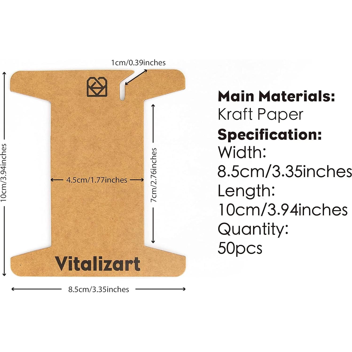 Organizador de Cinta Vitalizart 50 Piezas Cartón 8.5x10cm