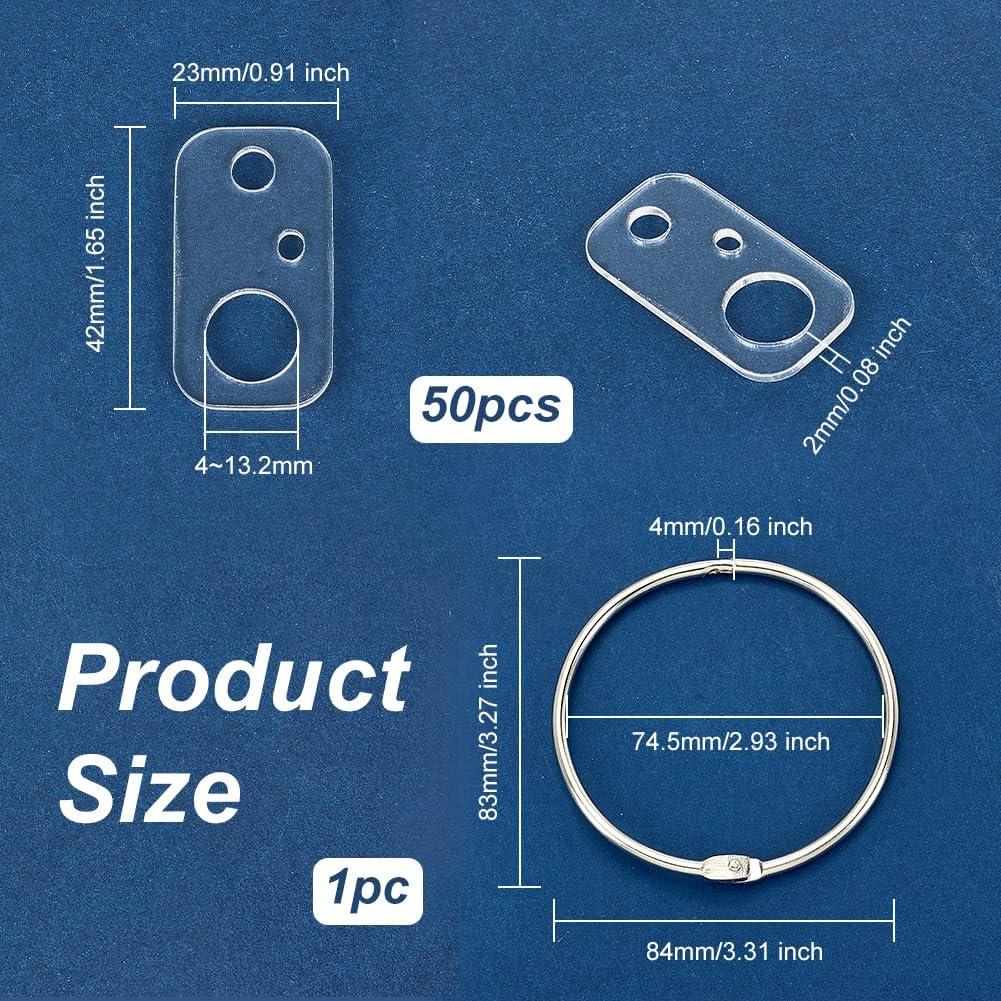 Bobinas Acrílicas Transparentes OLYCRAFT 50 Pcs para Manualidades
