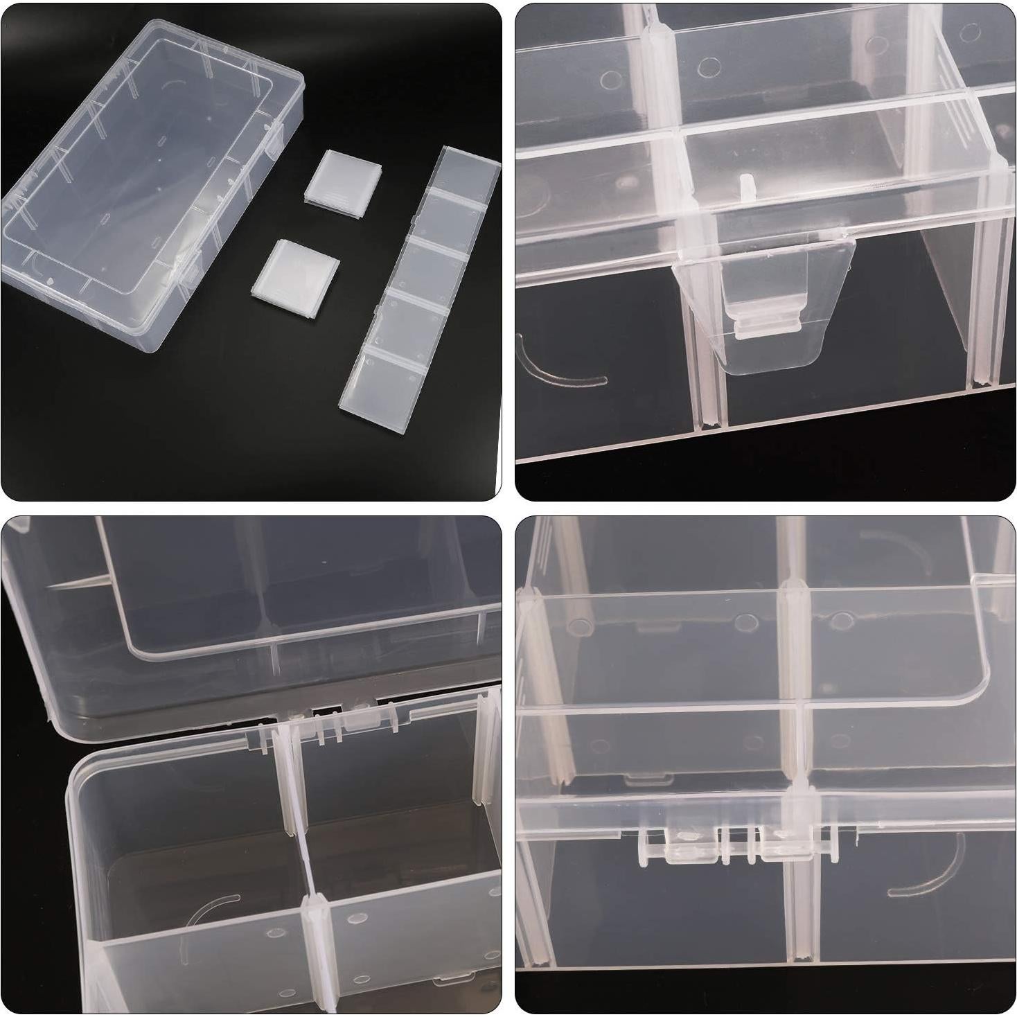 Caja Organizadora de Plástico Umirokin 2 Paquetes 15 Compartimentos