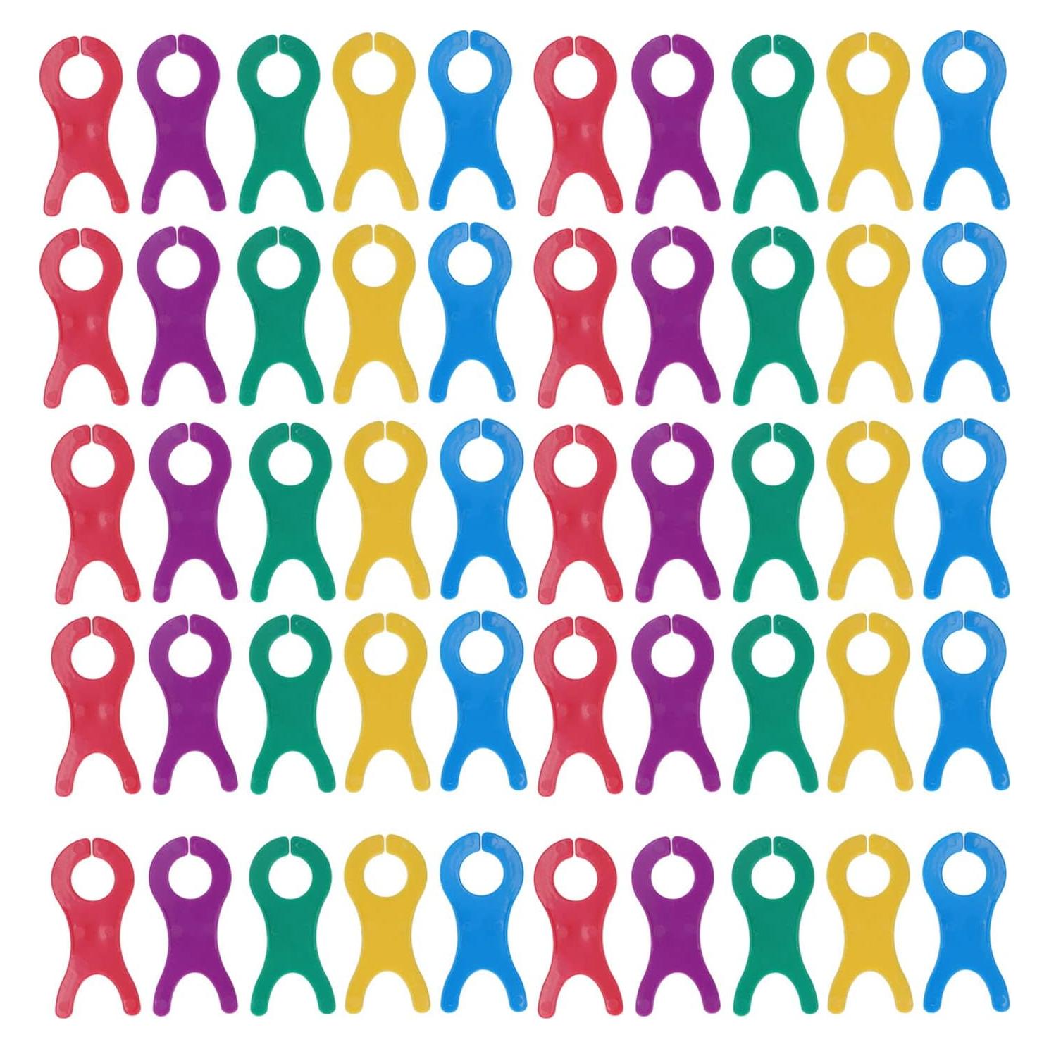 50 Bobinas de Hilo de Plástico TOPINCN, 5 Colores para Tejer y Coser