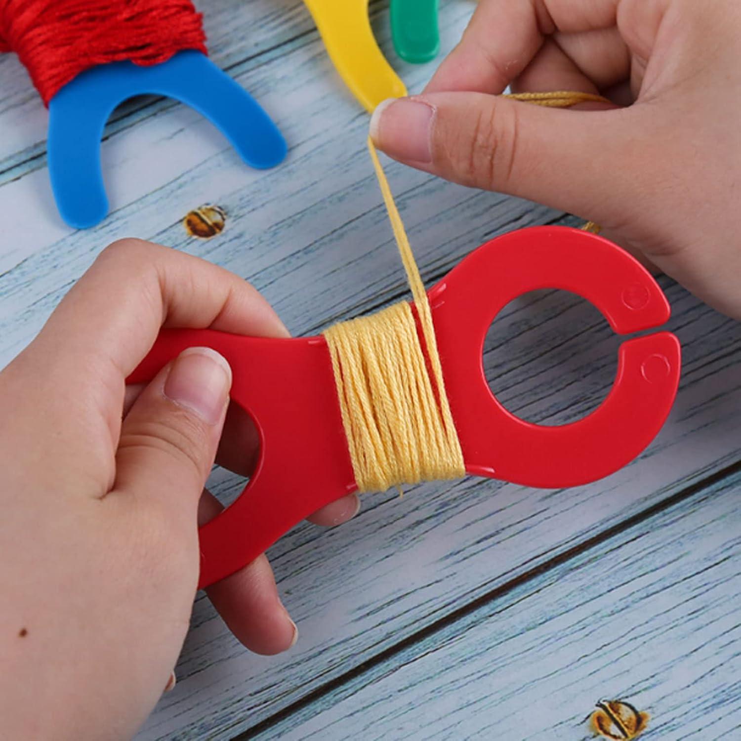 50 Bobinas de Hilo de Plástico TOPINCN, 5 Colores para Tejer y Coser